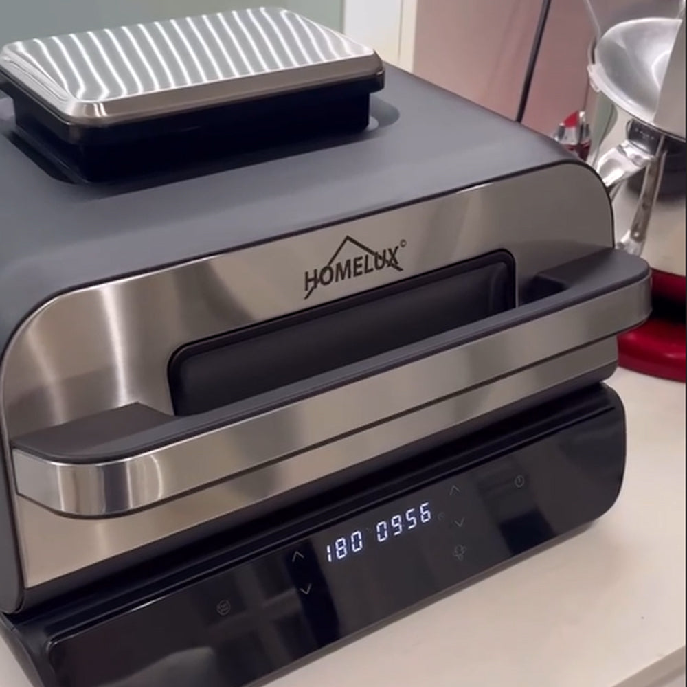 HOMELUX 6-in-1 Heißluftfritteuse & Grill: Vielseitiges Kochen mit digitalem Temperaturfühler