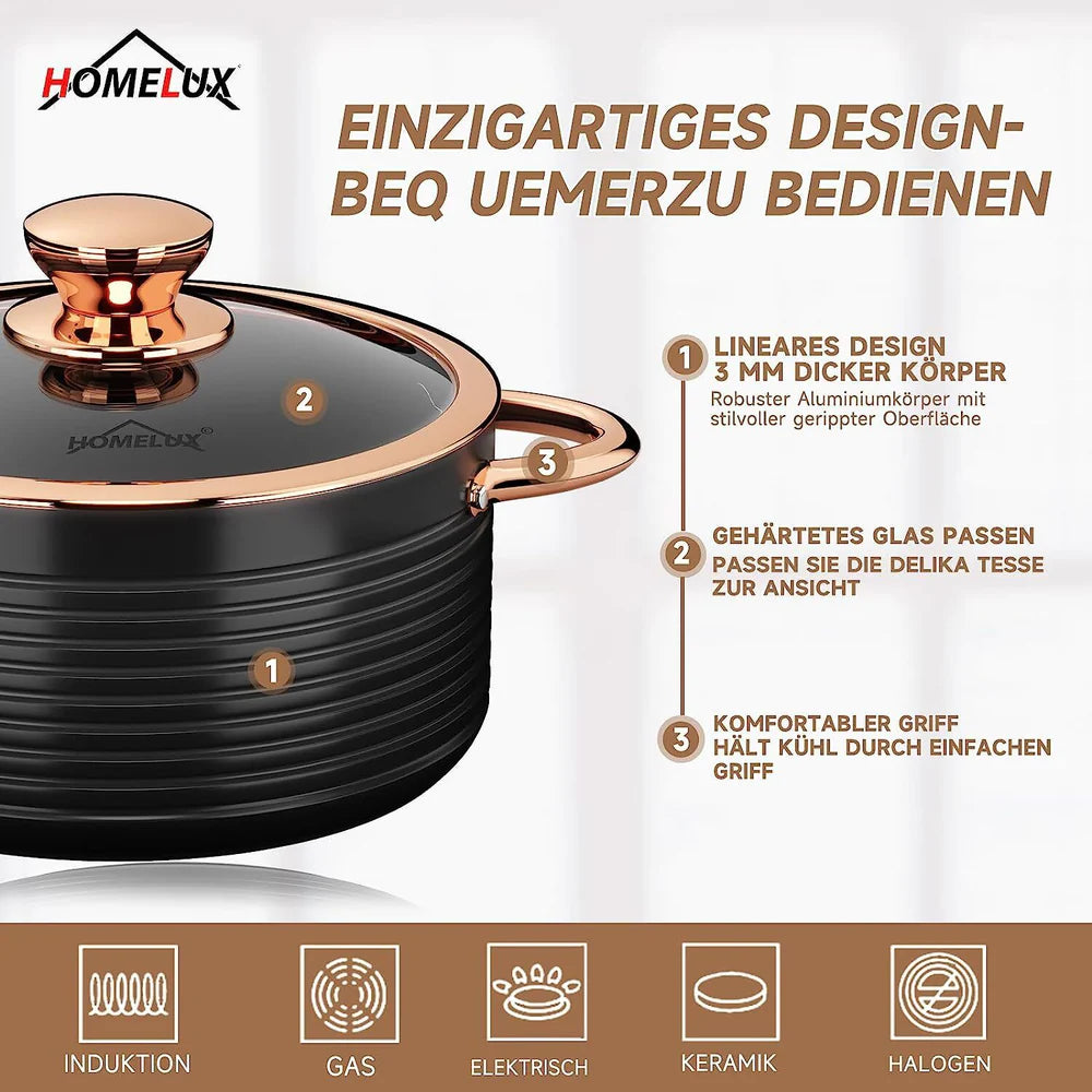 Das perfekte HOMELUX 10-teilige induktions topfset für Ihre Küche