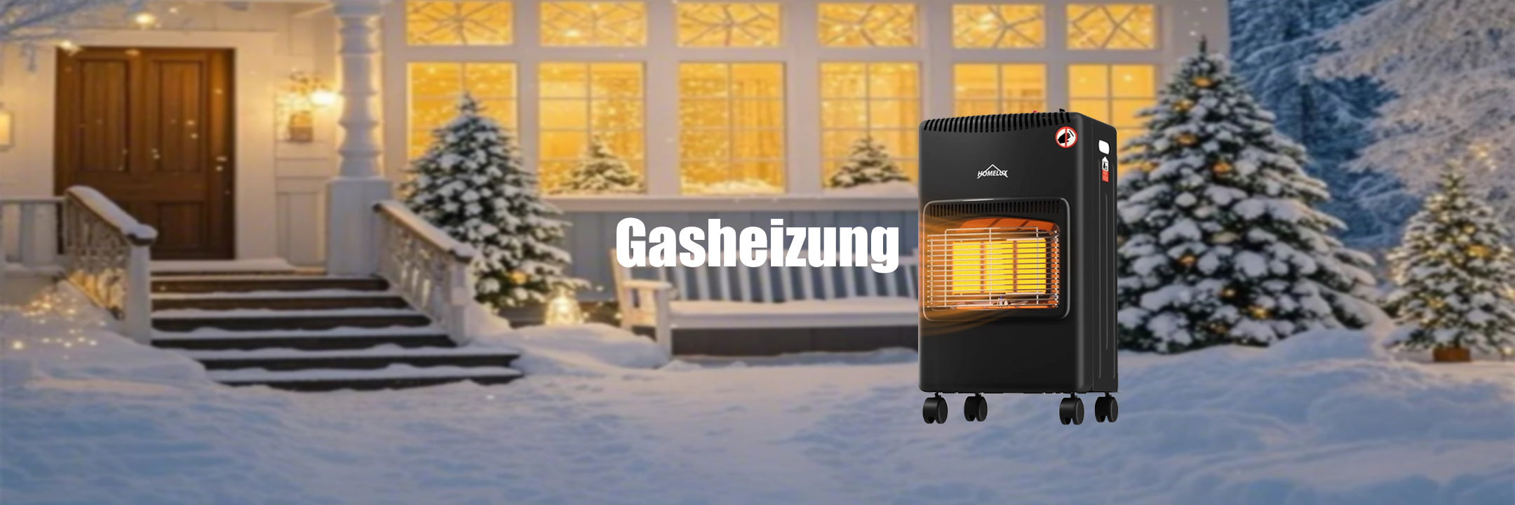 4200W Gasofen mit Keramikplatte – Heizt Räume bis 82m³, 3 Betriebsmodi, sicher