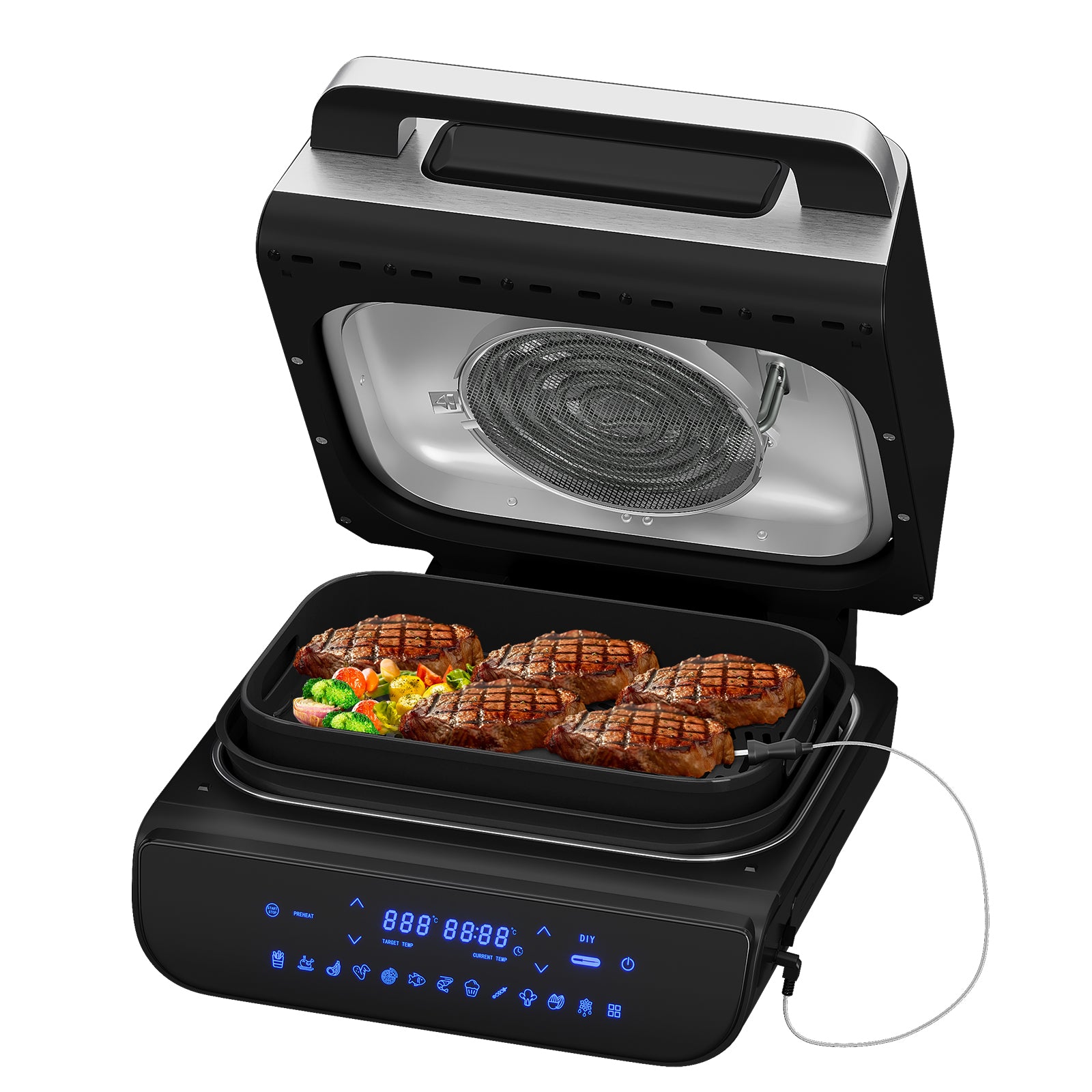 HOMELUX Fritteuse, 6-in-1, Digital, Touch, Max 230°C, 1700W