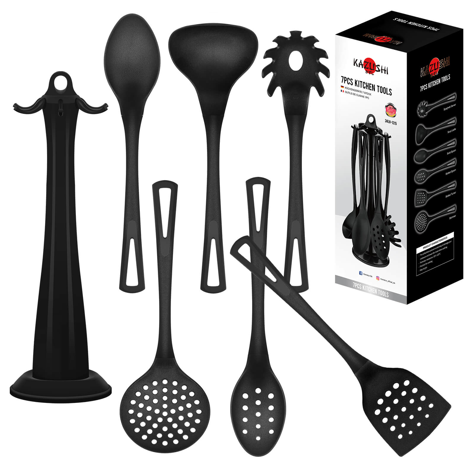 7-teiliges Küchenhelfer Set Hitzebeständige & BPA-freie Kochutensilien – homelux-shop