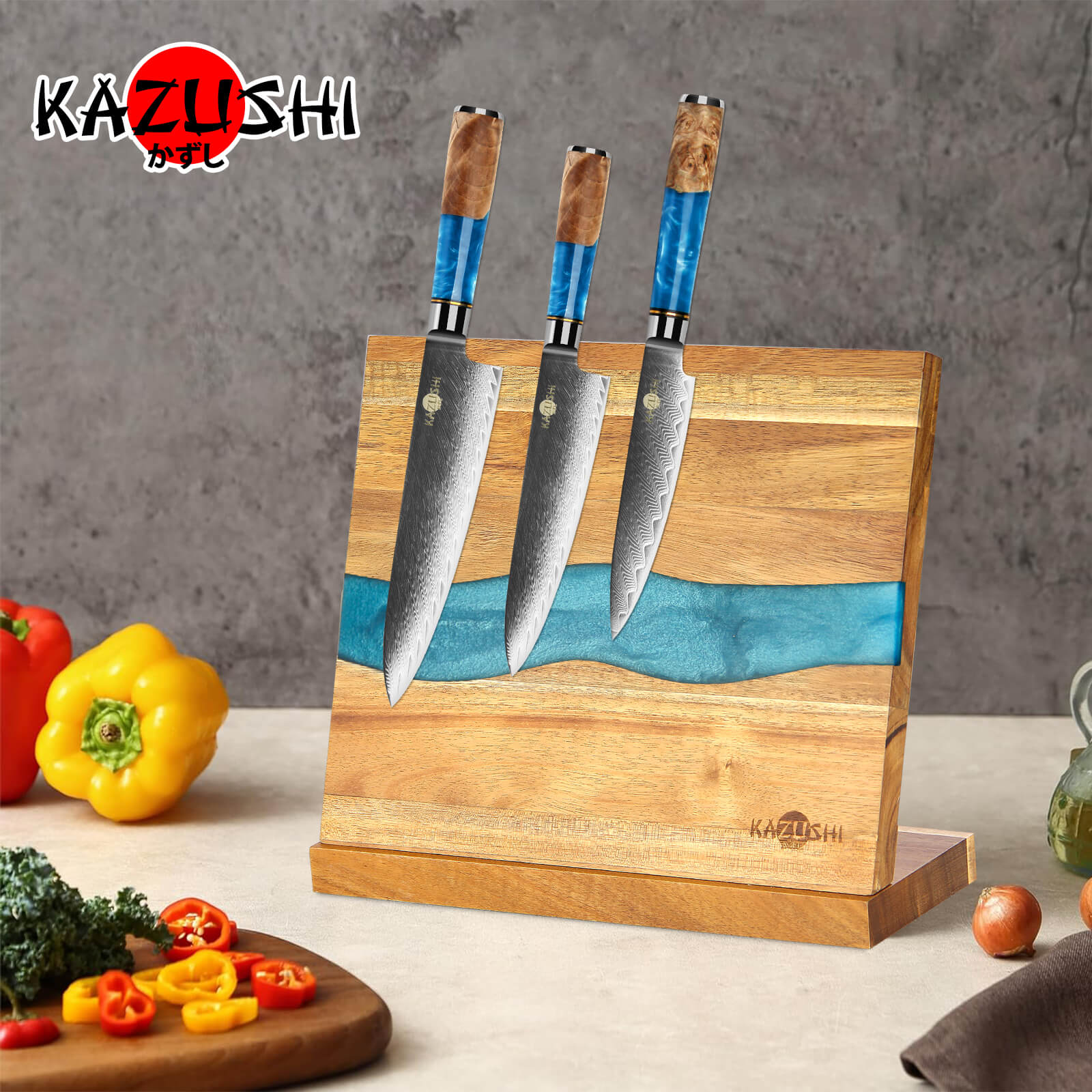 Messerblock Magnetisch, 26x22,5cm, Messerhalter zur sicheren, sauberen und ordentlichen Aufbewahrung von Messern, stabiler Messerblock