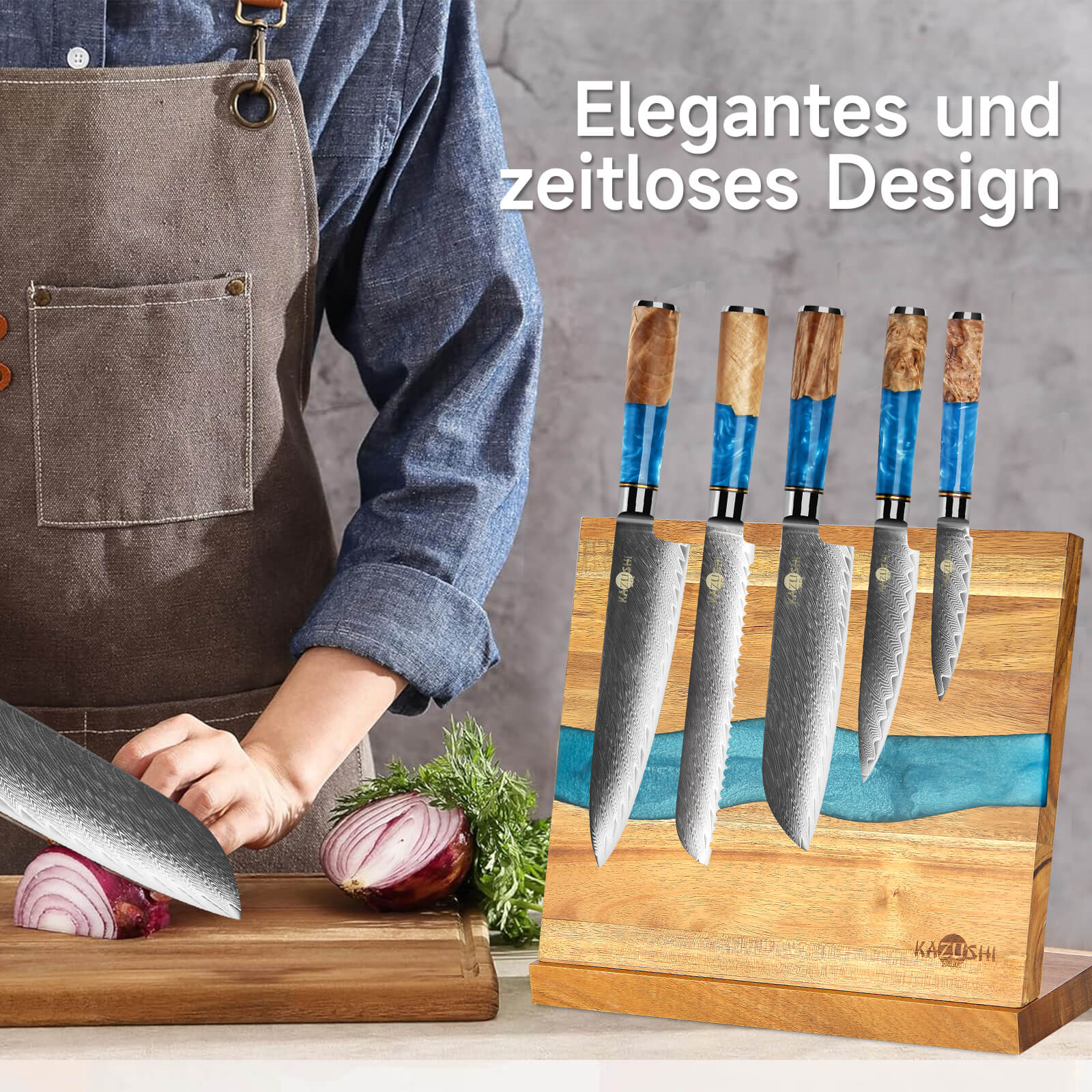 Messerblock Magnetisch, 26x22,5cm, Messerhalter zur sicheren, sauberen und ordentlichen Aufbewahrung von Messern, stabiler Messerblock