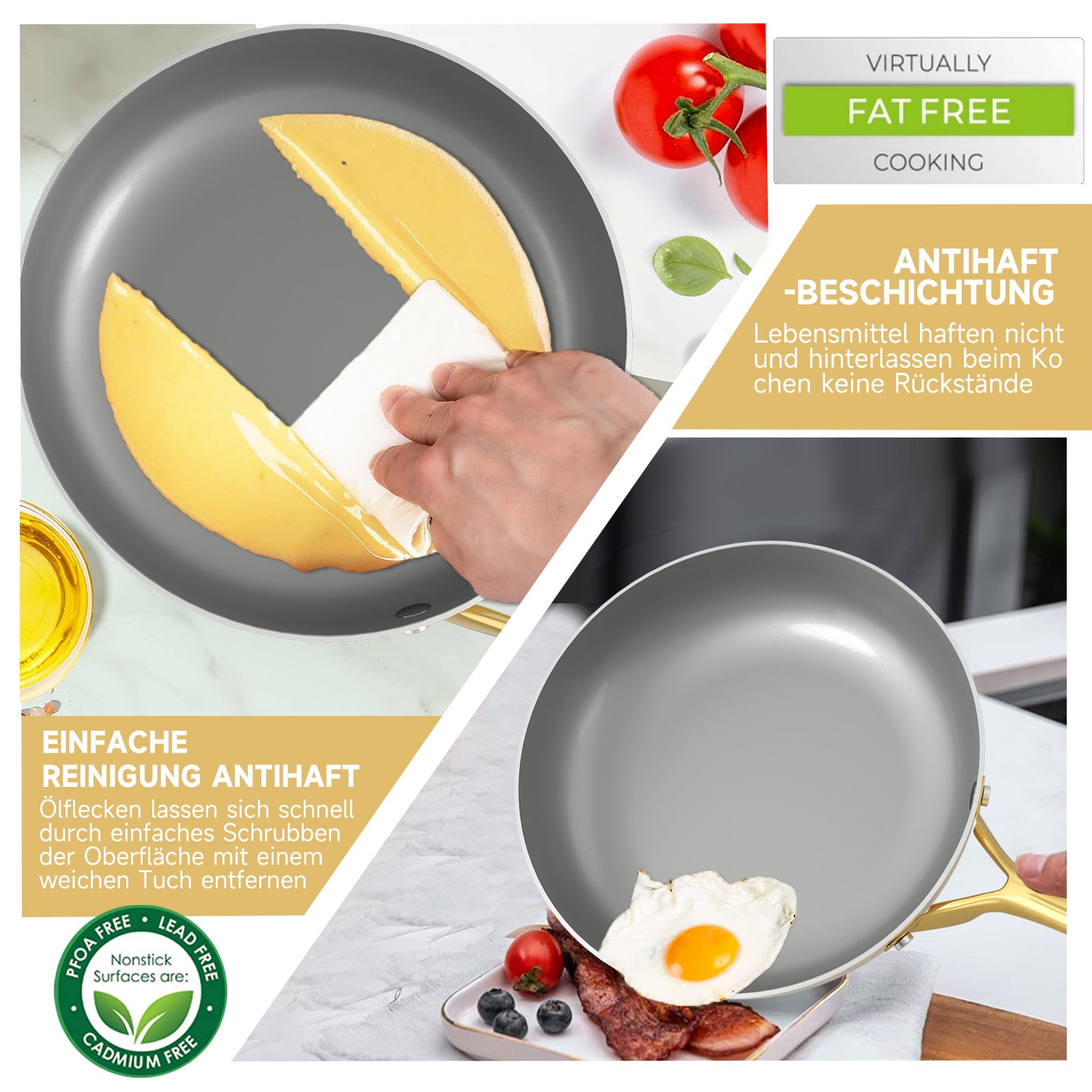 HOMELUX 8-teiliges Induktions-Topfset inklusive Bratpfannen und Glasdeckeln für die moderne Küche