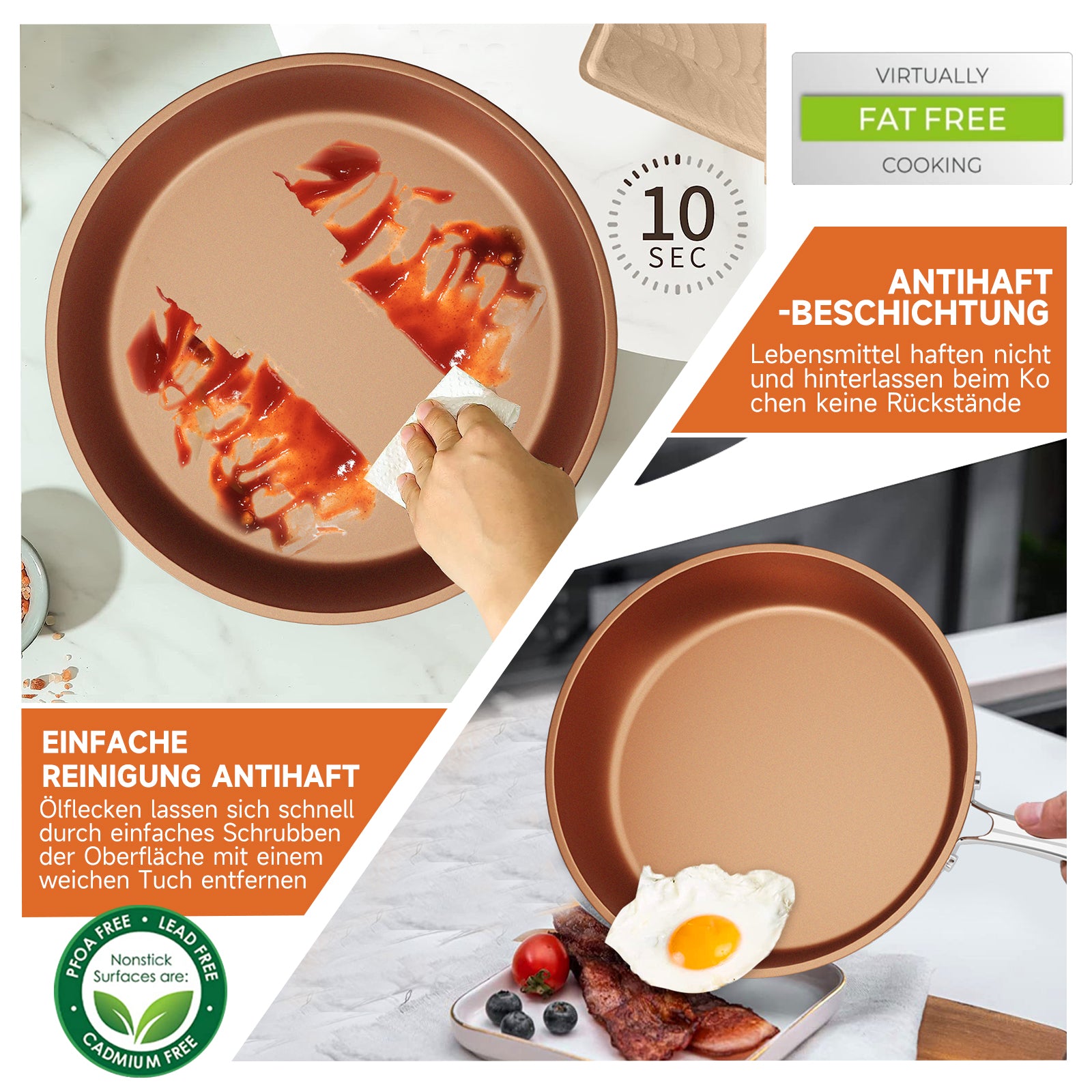 Profi-Kochgeschirrset mit zwei Pfannengrößen für unterschiedliche Portionen