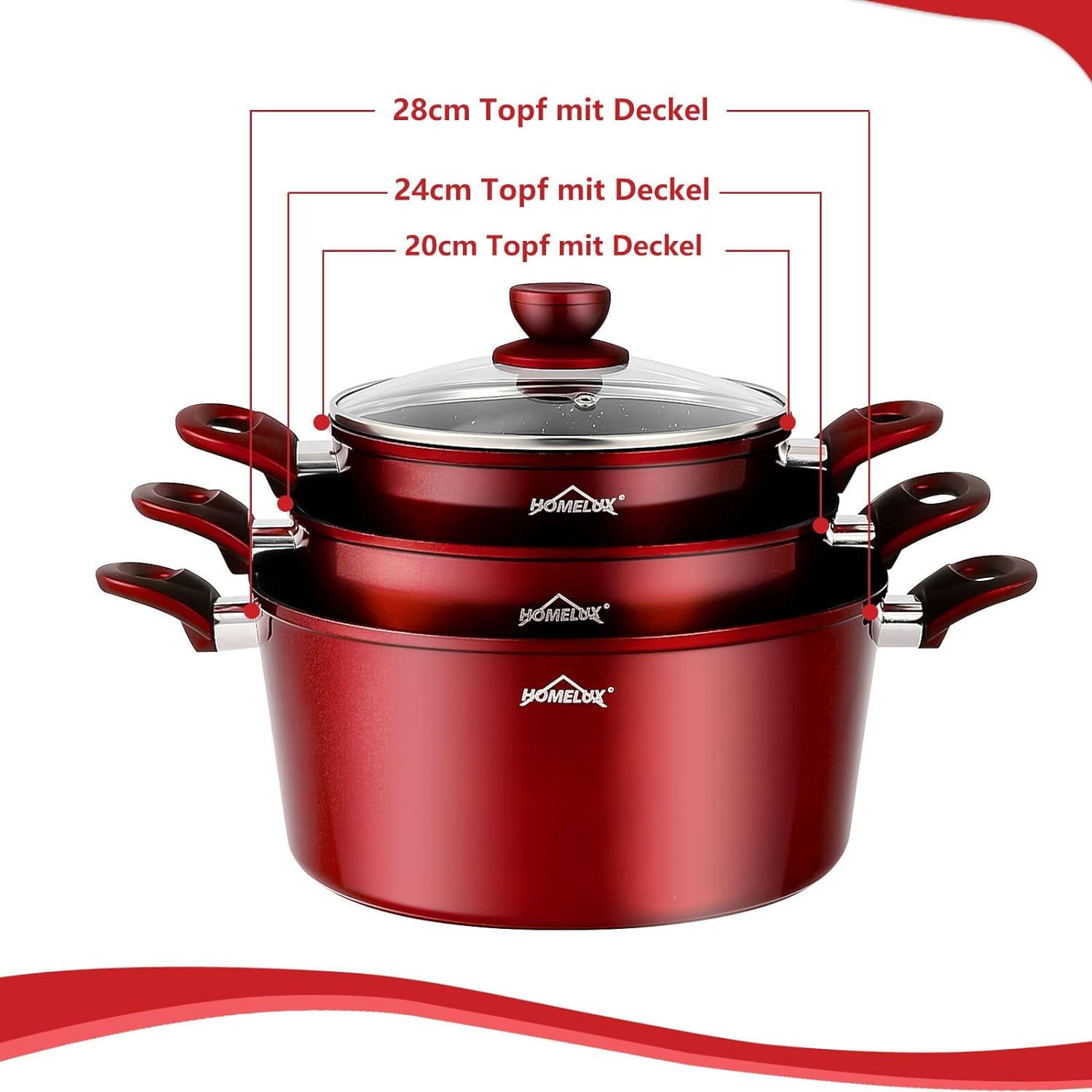 Gesundes Kochen mit minimalem Fett dank Antihaft-Technologie.