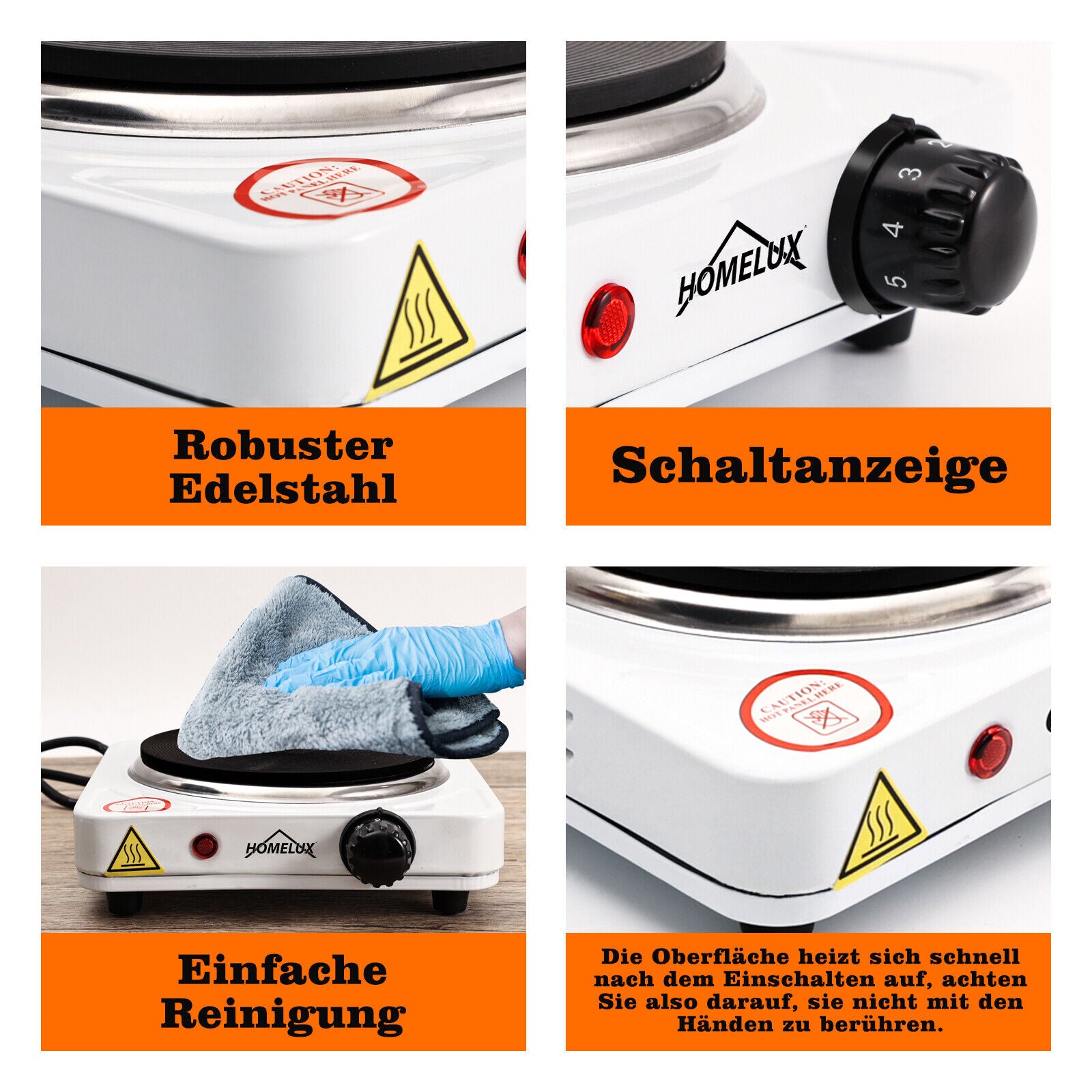 Einfache Bedienung mit Anzeigeleuchte – Komfortable Temperaturregelung