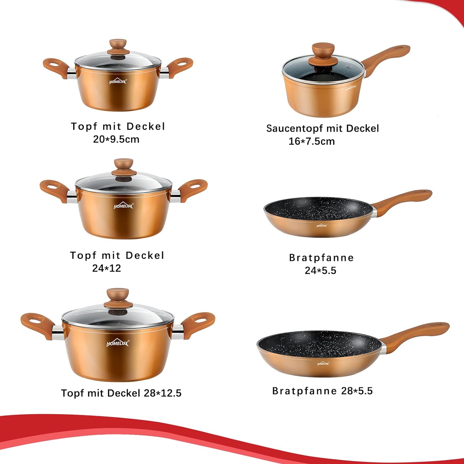 Homelux Bratpfanne Ø 28 cm – ideal für fettarmes Braten.