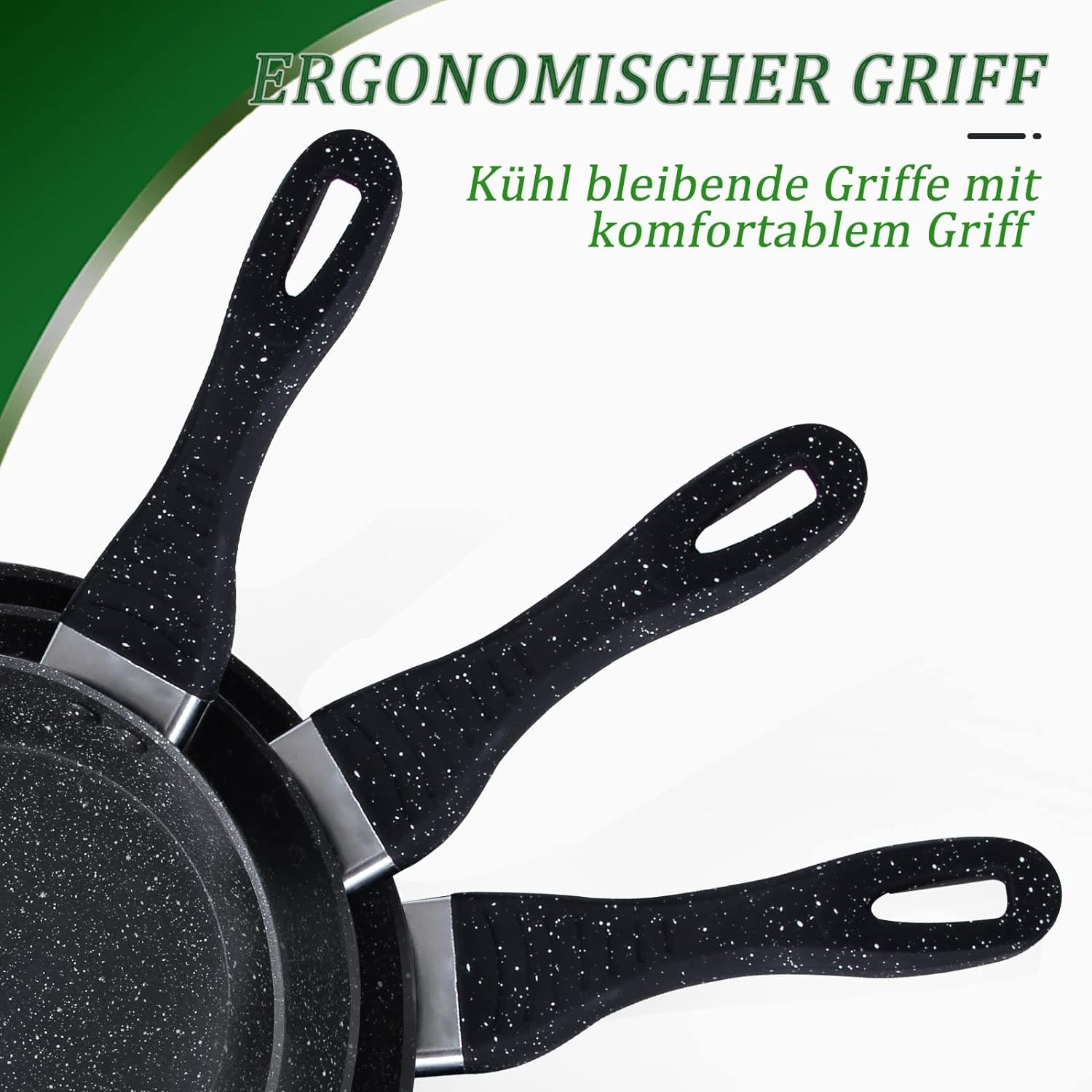 Pfannen-Set Pfanne Ø20/24/28 cm Bratpfanne Antihaftbeschichtung Pfanne Induktion geeignet für alle Herdarten