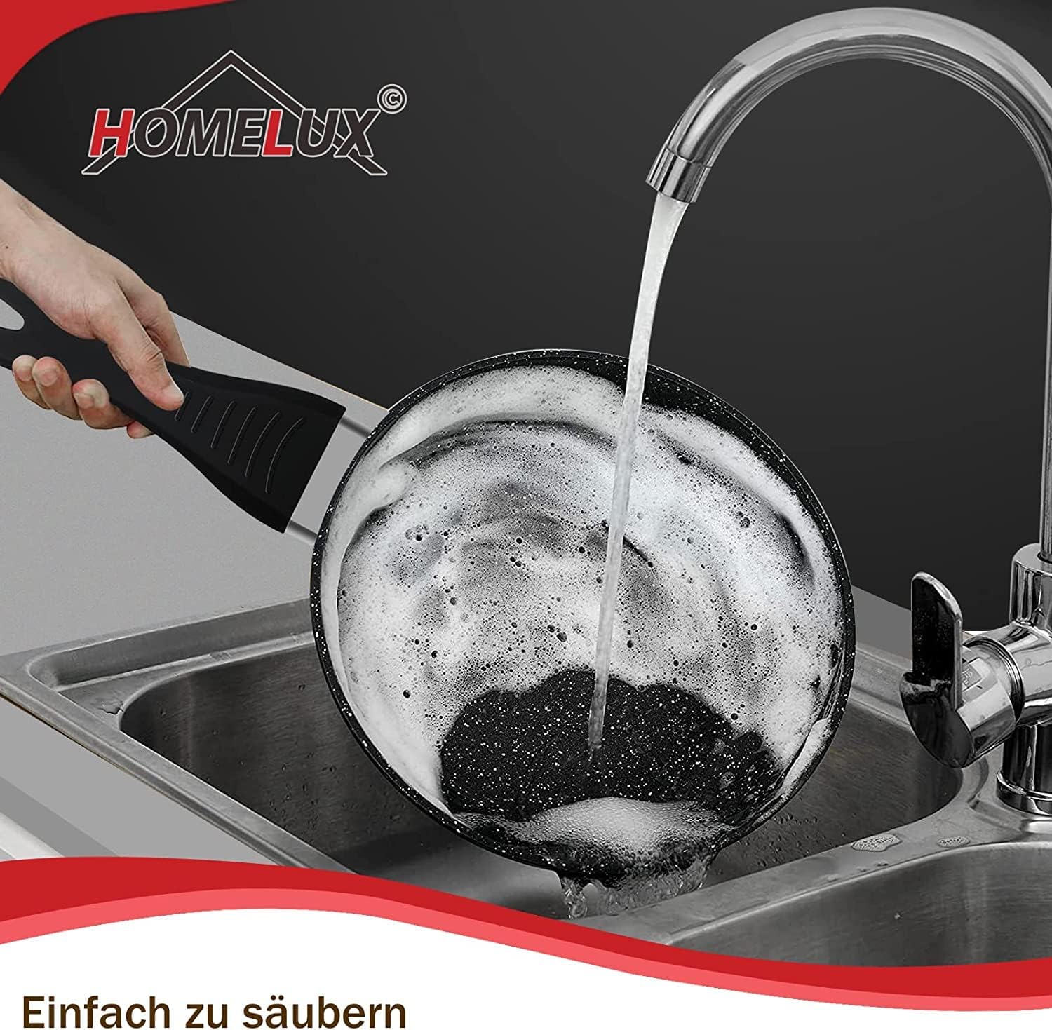 Homelux Kochset - mit Cool-Touch-Griffen für komfortables Handling