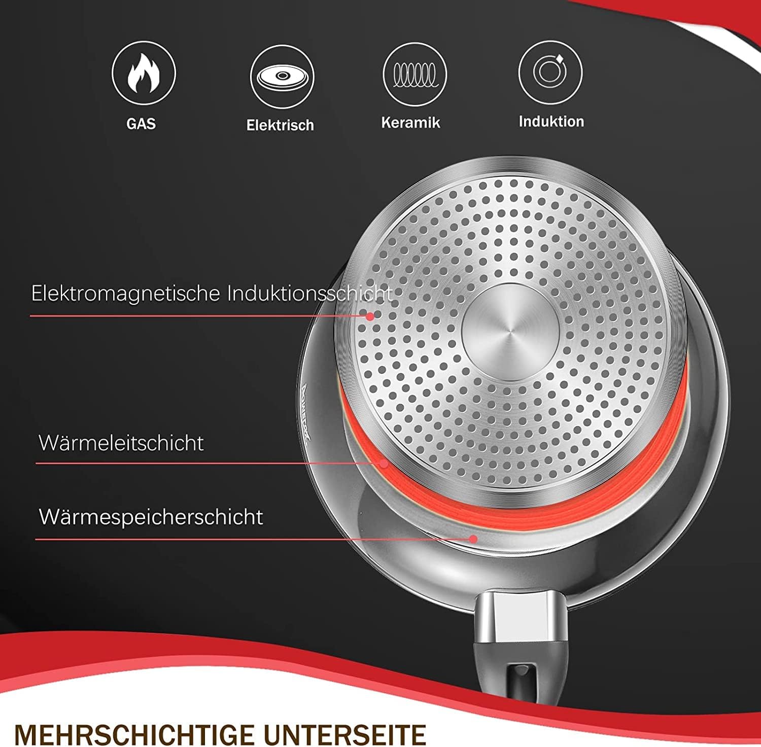 Antihaft-Suppentopf Ø 20 cm – ideal für Suppen und Eintöpfe.