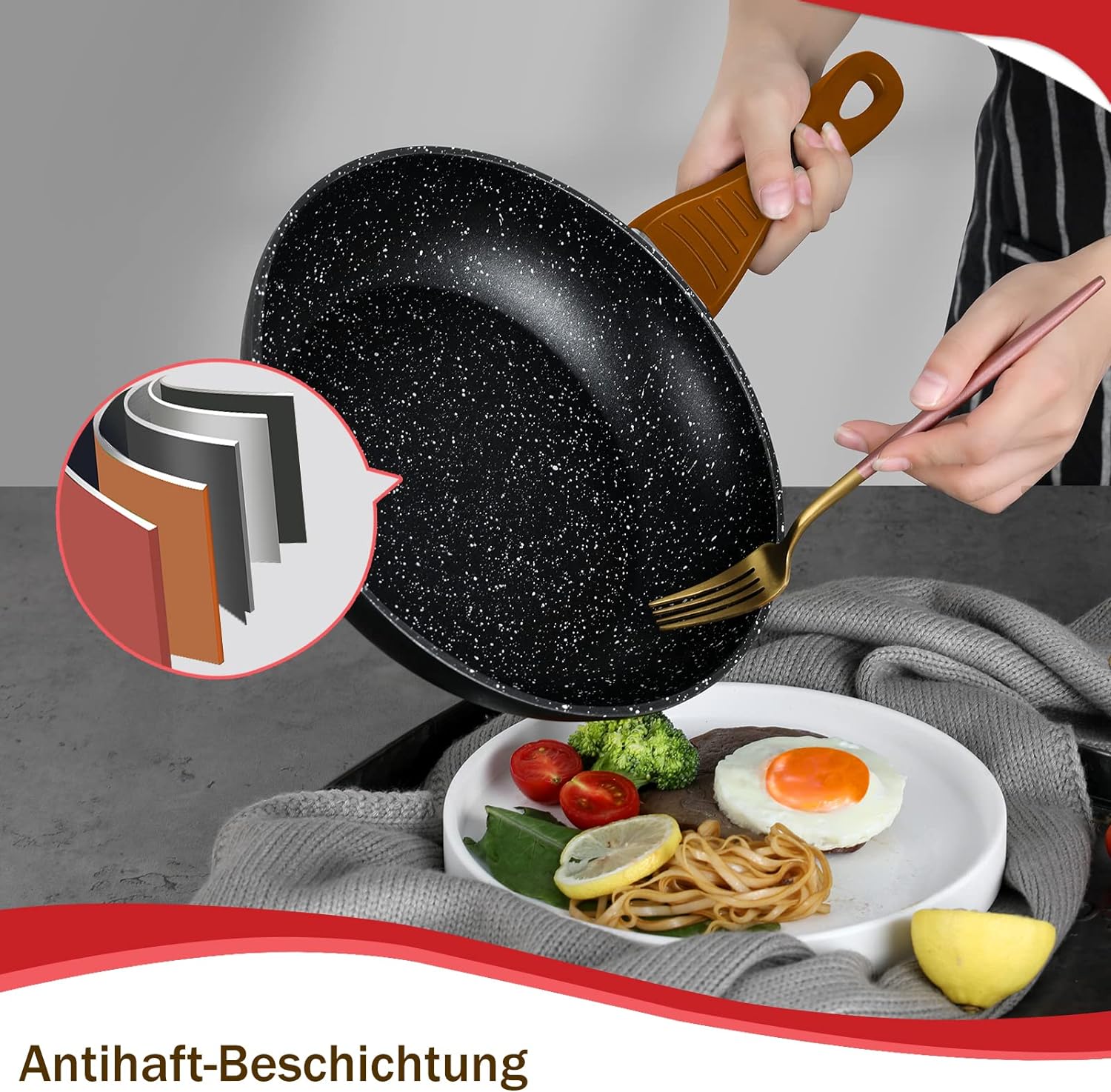 Energieeffiziente Töpfe mit dicht schließendem Glasdeckel.