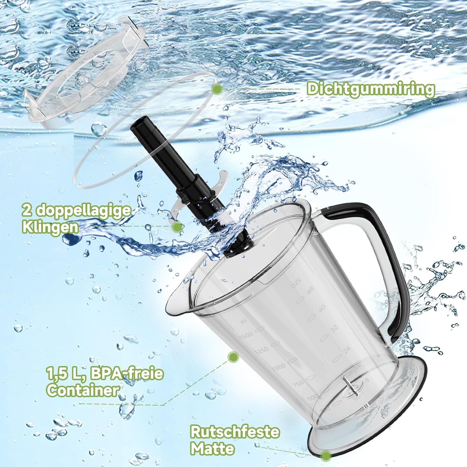 Robuster HOMELUX Topf mit 2,4 Liter Fassungsvermögen und ergonomischem Design