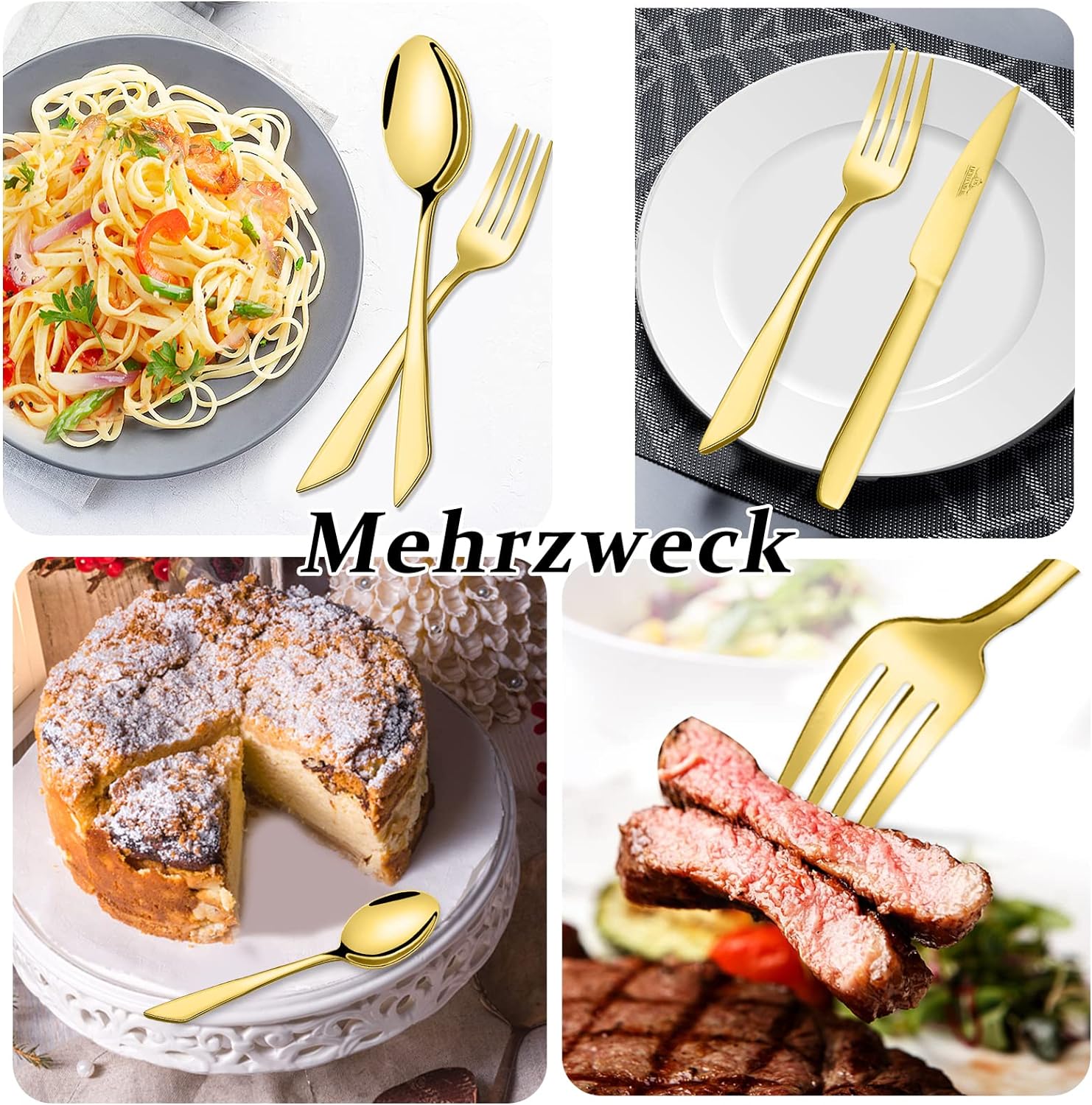 Besteckset 24 teilig Besteck Tafelbesteck Essbesteck Edelstahl