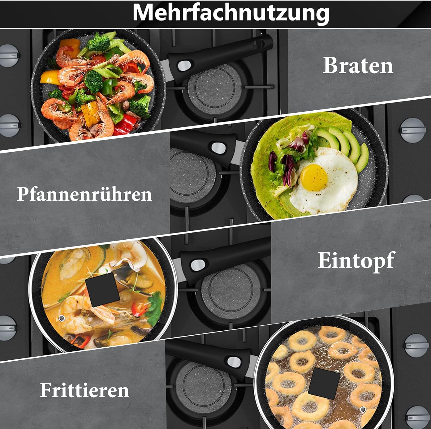 Homelux Pfanne mit Glasdeckel – Verhindert das Überlaufen und bewahrt Aromen