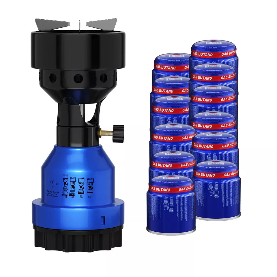 2in1 Campingkocher Gaskocher 1 Flammig Shisha Kohleanzünder für Gaskartuschen