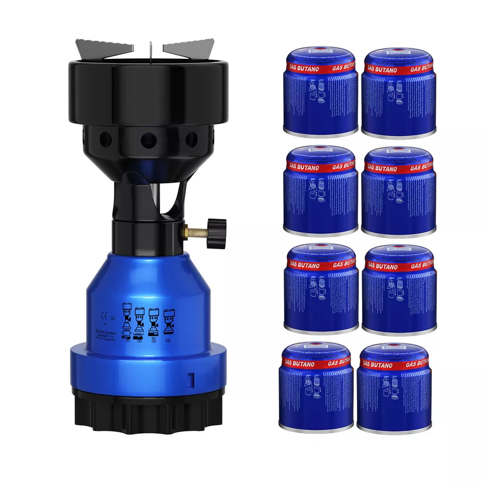 2in1 Campingkocher Gaskocher 1 Flammig Shisha Kohleanzünder für Gaskartuschen
