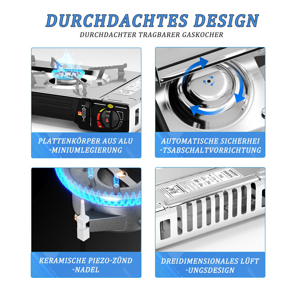 Campingkochen leicht gemacht – Homelux Kocher mit effizienter Heizleistung und 2 Flammen.