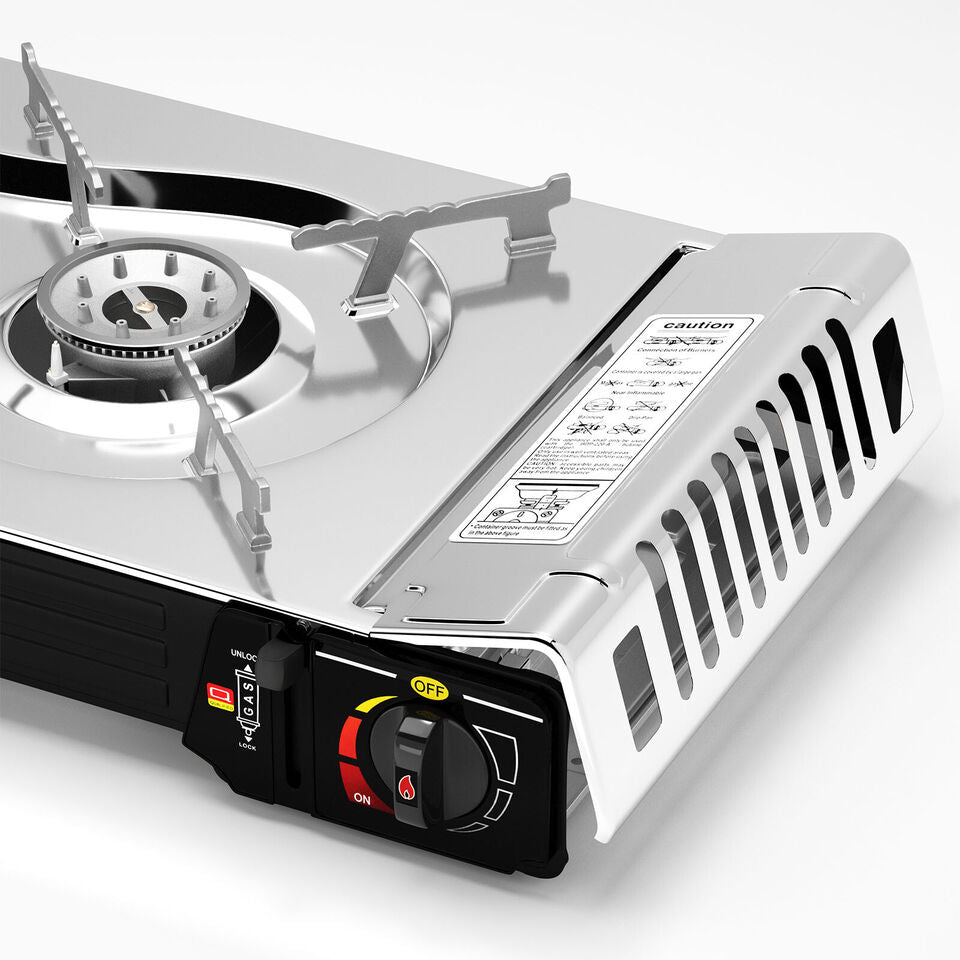 Leichtgewichtiger Homelux Campingkocher mit 2 Flammen und robustem Design für jedes Abenteuer.