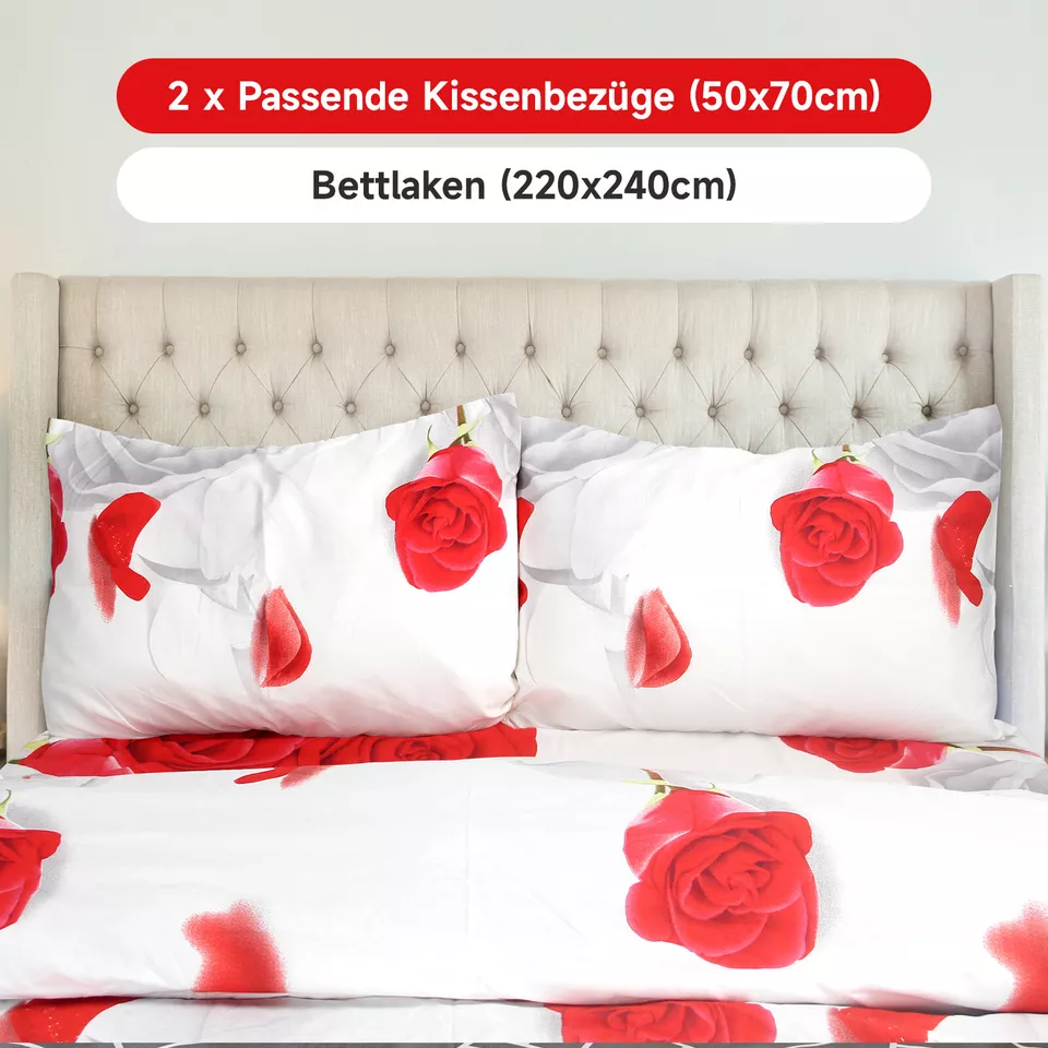 Trockenwaschfähiges Bettwäsche-Set 220x240 cm