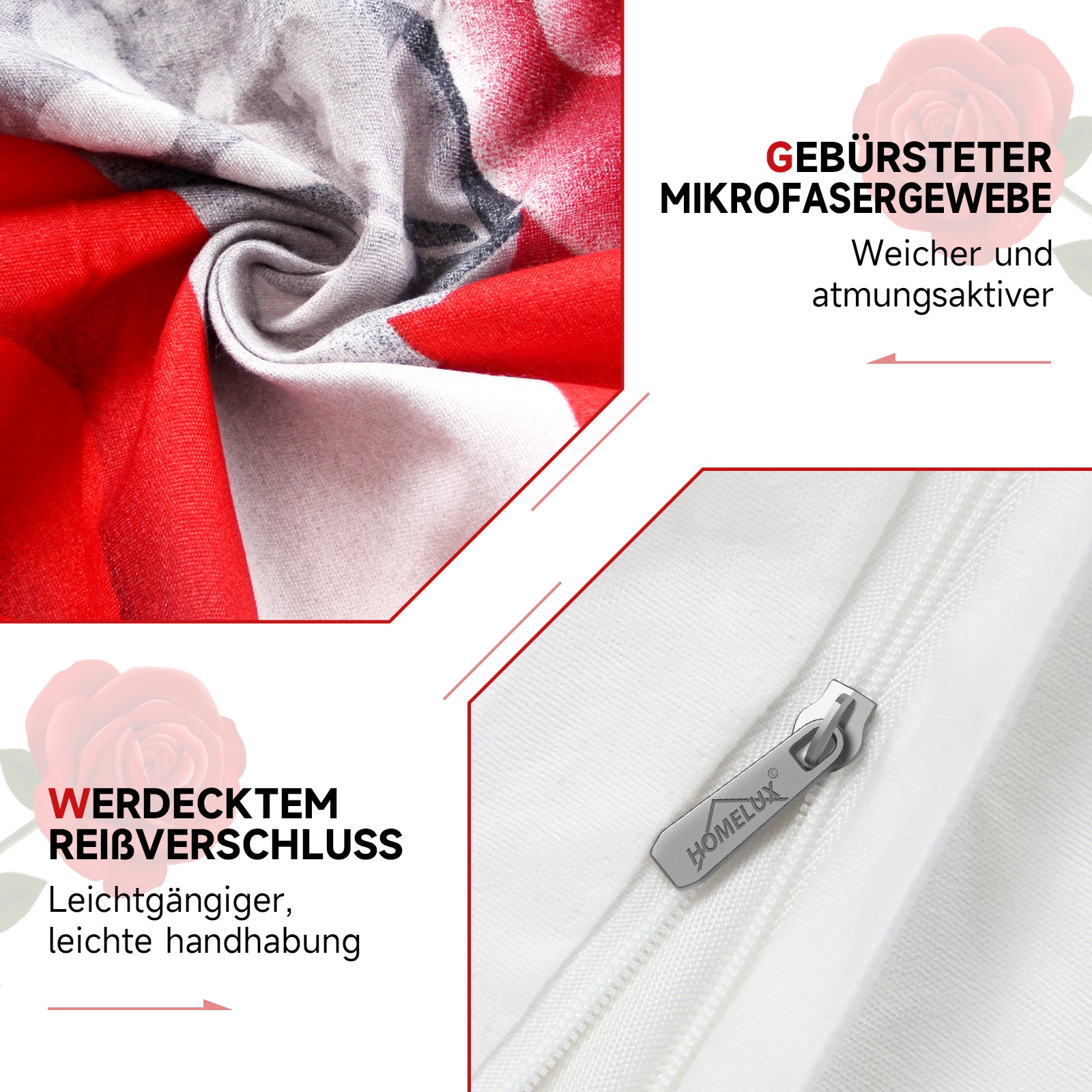 Mikrofaser-Bettwäsche in 220x240 für Komfort und Pflegeleichtigkeit, bügelleicht und langlebig