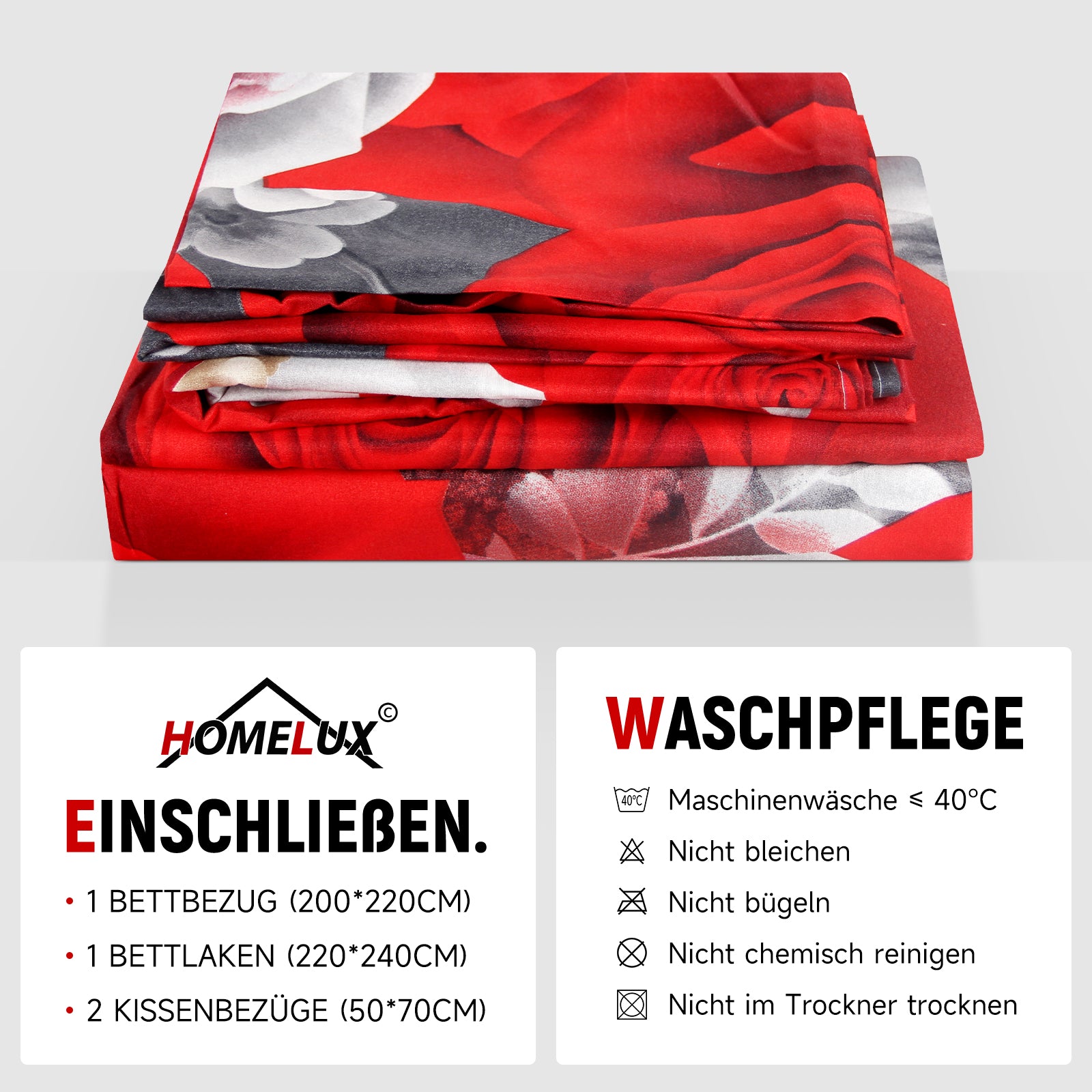 Strapazierfähige Bettwäsche 220x240 mit hochwertiger Verarbeitung und angenehmer Haptik