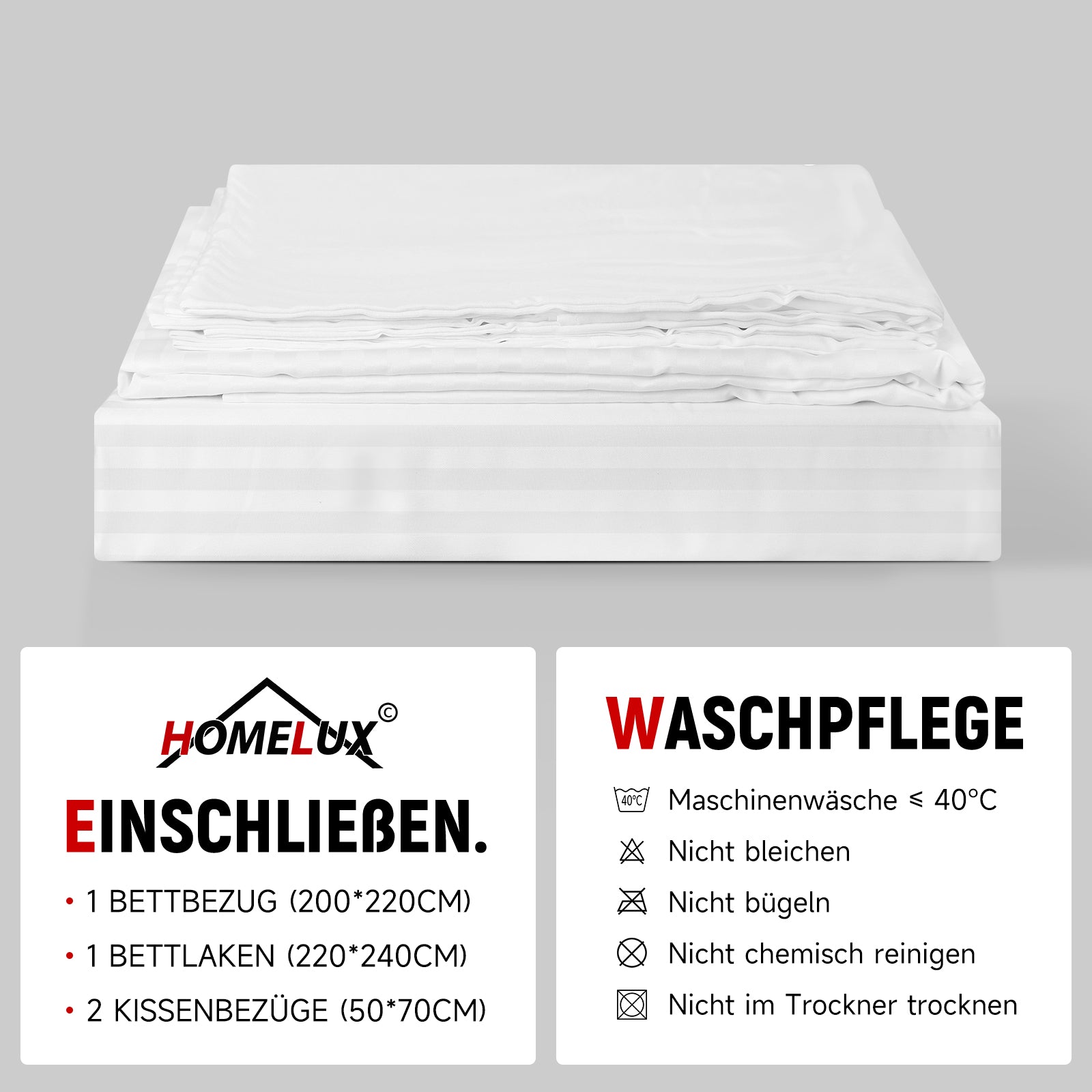 Homelux Bettwäsche 4teilig – Kombination aus Funktionalität und Eleganz