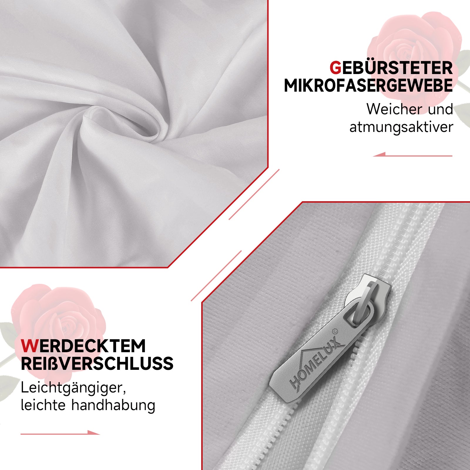 Bettwäsche Set mit hochwertigem Polyester-Material