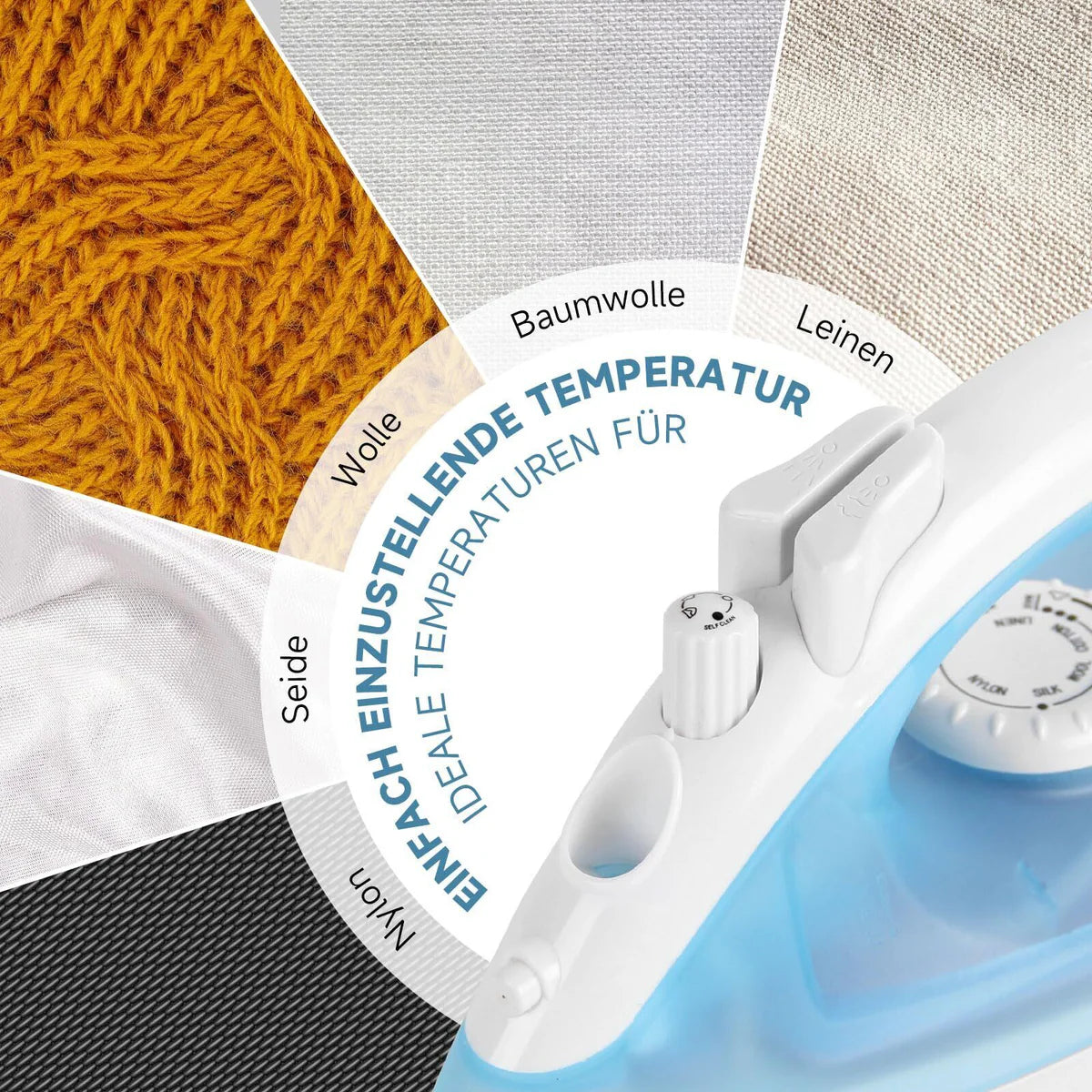 Kompaktes Dampfbügeleisen mit vielseitigen Bügelfunktionen