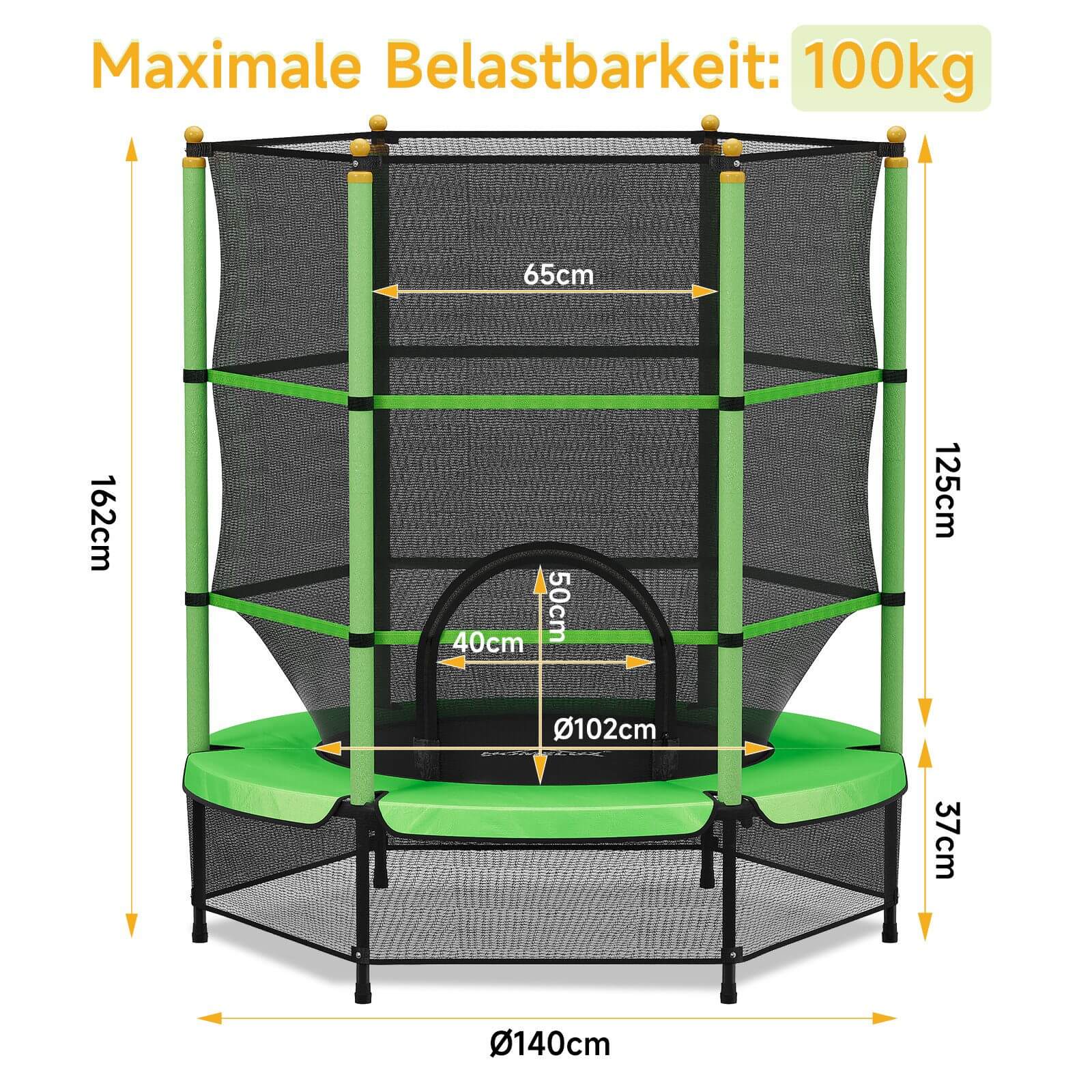 UV-beständiges Trampolin mit langlebigem Netzgewebe