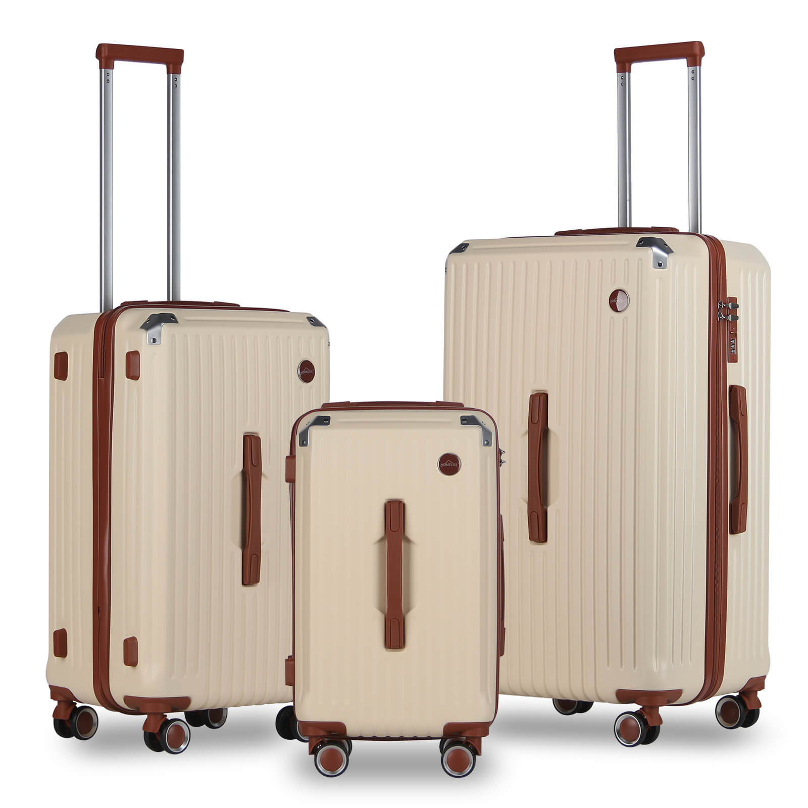 3 Teilig Reisekoffer Kofferset Hartschalen Kofferset mit Rollen Trolley Reisekoffer Set mit TSA-Schloss