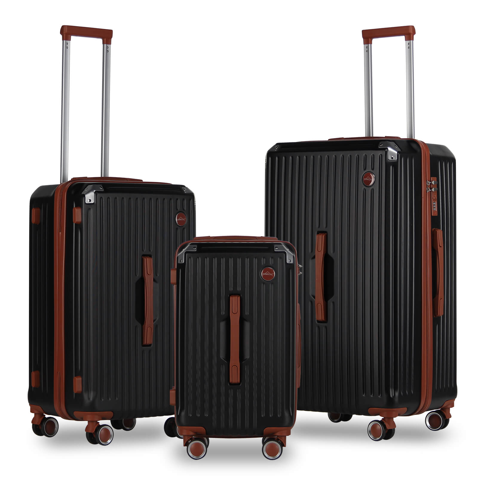 3 Teilig Reisekoffer Kofferset Hartschalen Kofferset mit Rollen Trolley Reisekoffer Set mit TSA-Schloss