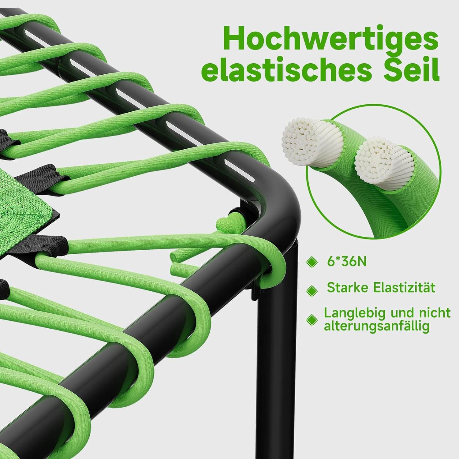 Jumping Fitness Trampolin mit rutschfestem Sprungtuch