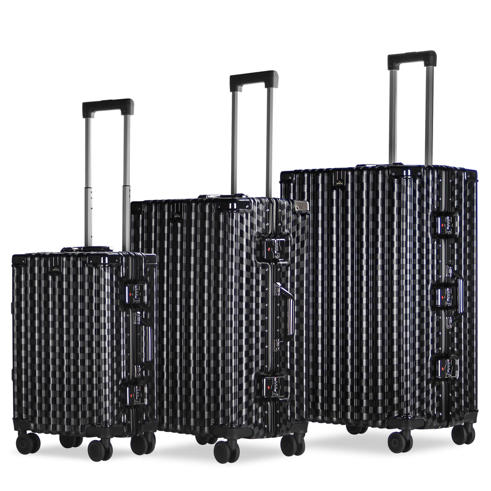 3-teiliges Kofferset Hartschalenkoffer ABS Leicht Trolley Rollkoffer Set M-L-XL Hartschale Reisekoffer