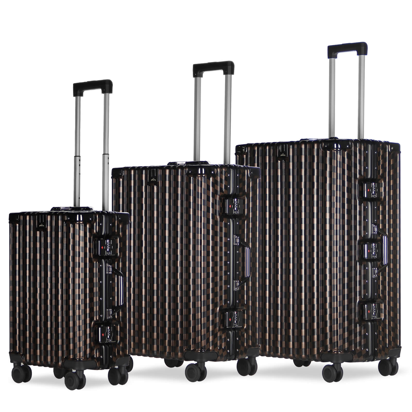 3-teiliges Kofferset Hartschalenkoffer ABS Leicht Trolley Rollkoffer Set M-L-XL Hartschale Reisekoffer