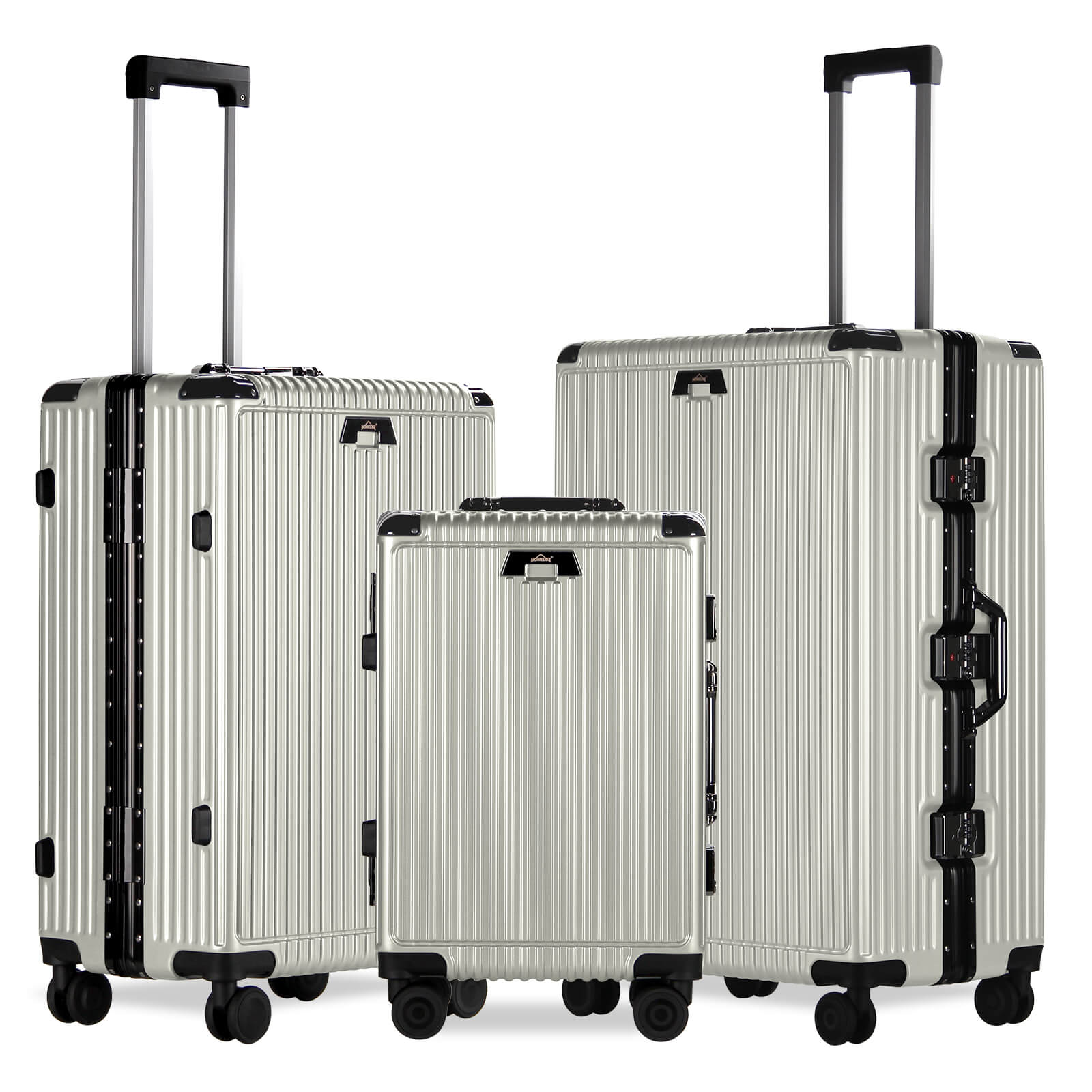 3-teiliges Kofferset Hartschalenkoffer ABS Leicht Trolley Rollkoffer Set M-L-XL Hartschale Reisekoffer