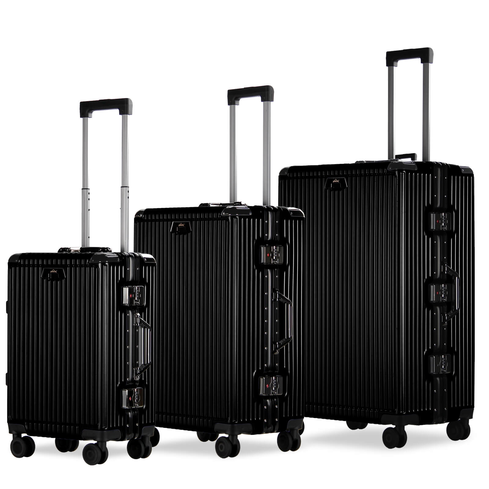 3-teiliges Kofferset Hartschalenkoffer ABS Leicht Trolley Rollkoffer Set M-L-XL Hartschale Reisekoffer