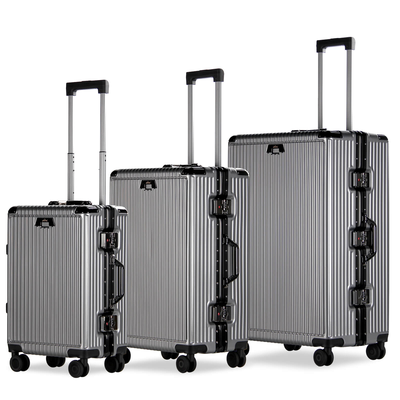 3-teiliges Kofferset Hartschalenkoffer ABS Leicht Trolley Rollkoffer Set M-L-XL Hartschale Reisekoffer