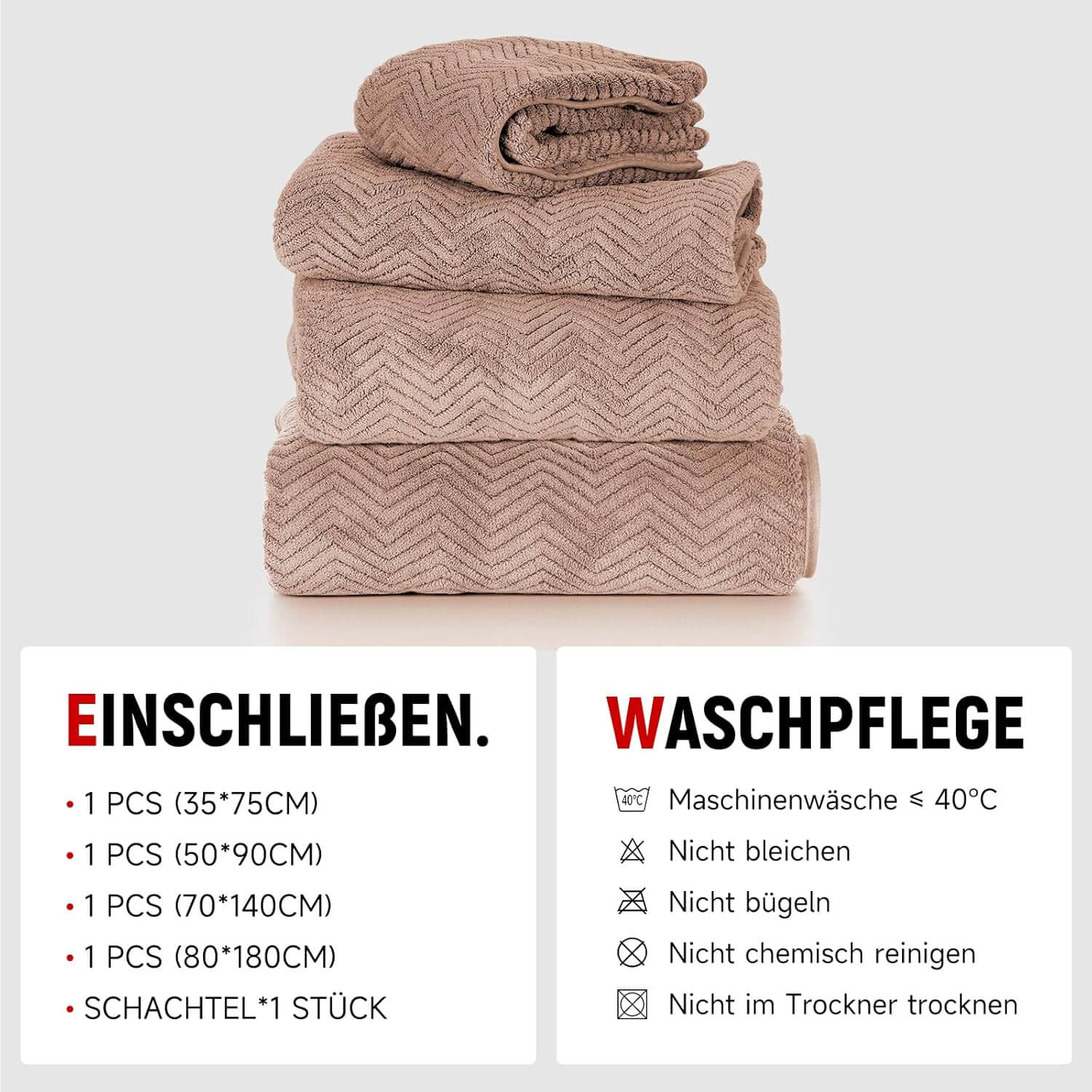 Praktisches HOMELUX Handtuch-Set – Ideal für unterwegs