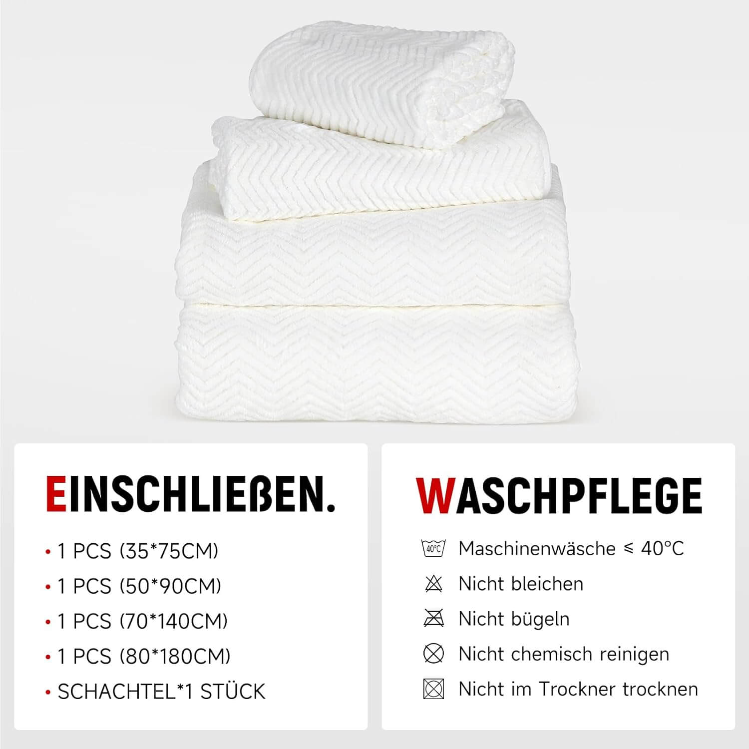 Stilvolles Frottier-Handtuchset – Ideal für den täglichen Gebrauch