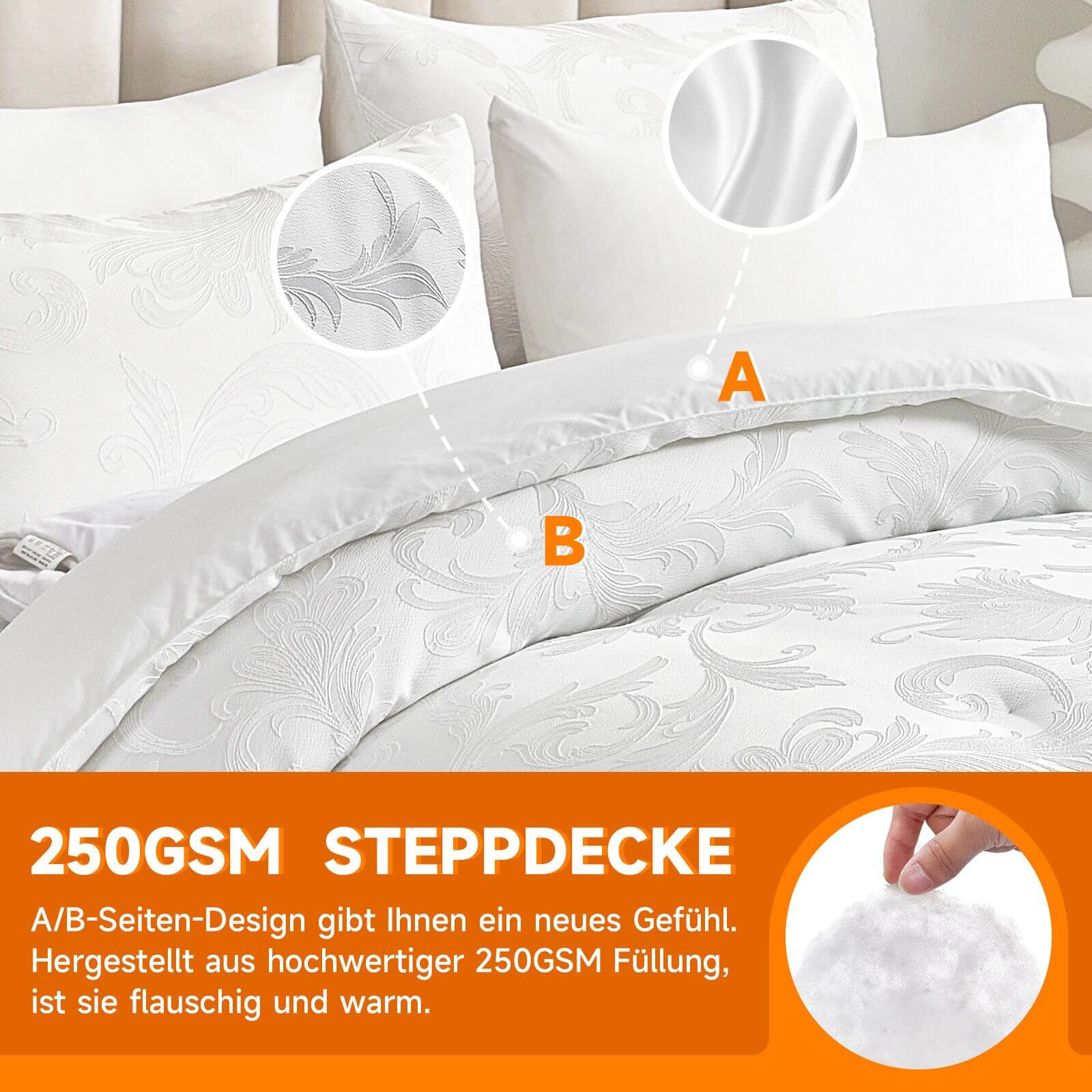 HOMELUX Bettwäsche 180x200 – Trocknergeeignet und waschbar bei bis zu 40°C