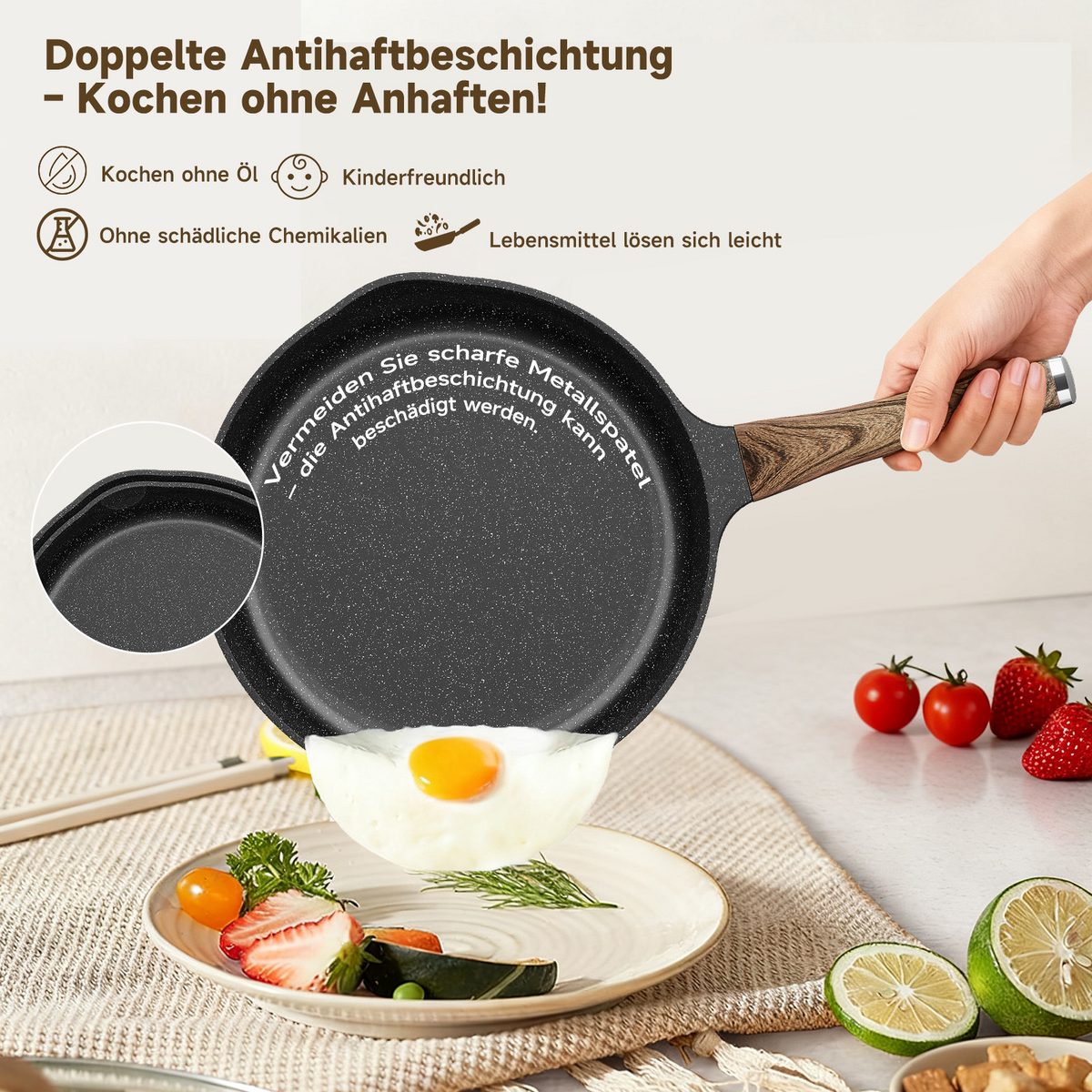 HOMELUX Topf-Set 8-teiliges Induktions-Topfset aus Aluminiumguss mit Deckeln