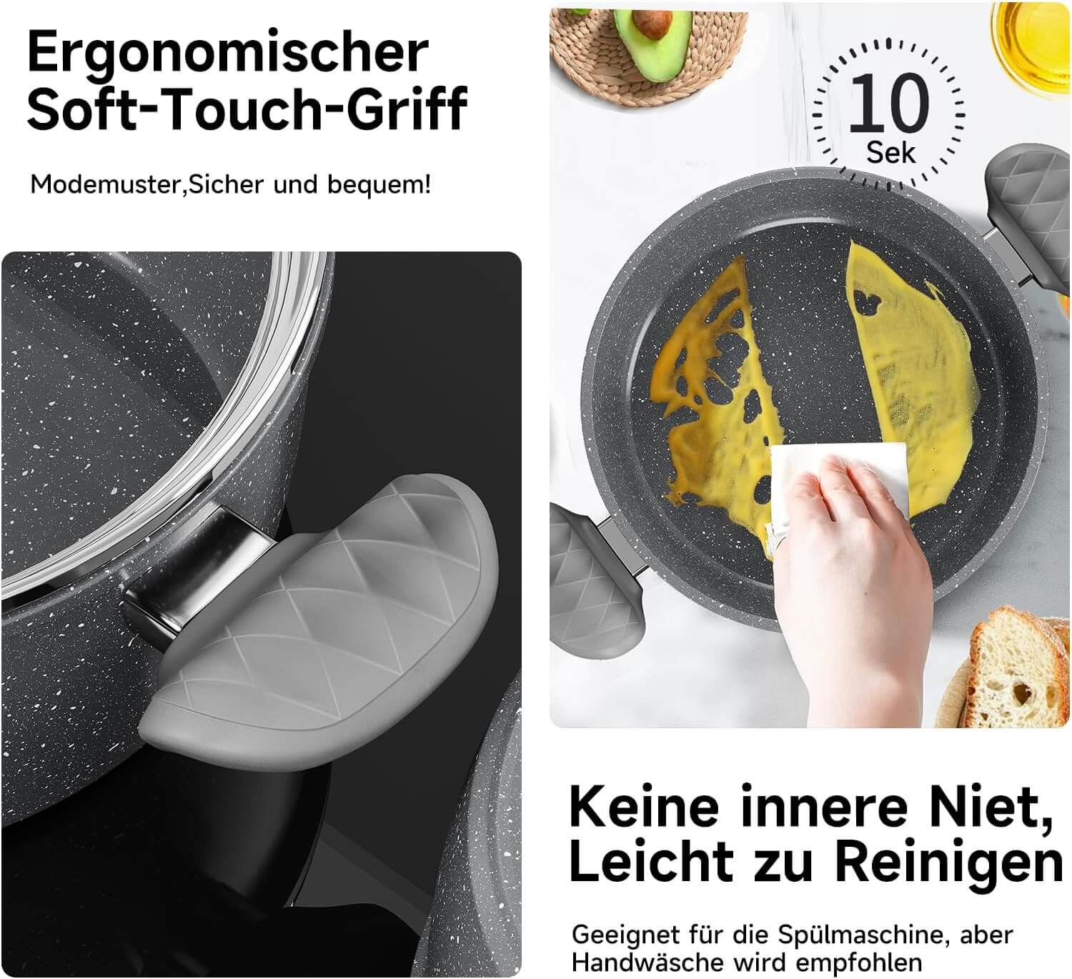 Induktions-Topfset mit hochwertiger Druckgusstechnologie