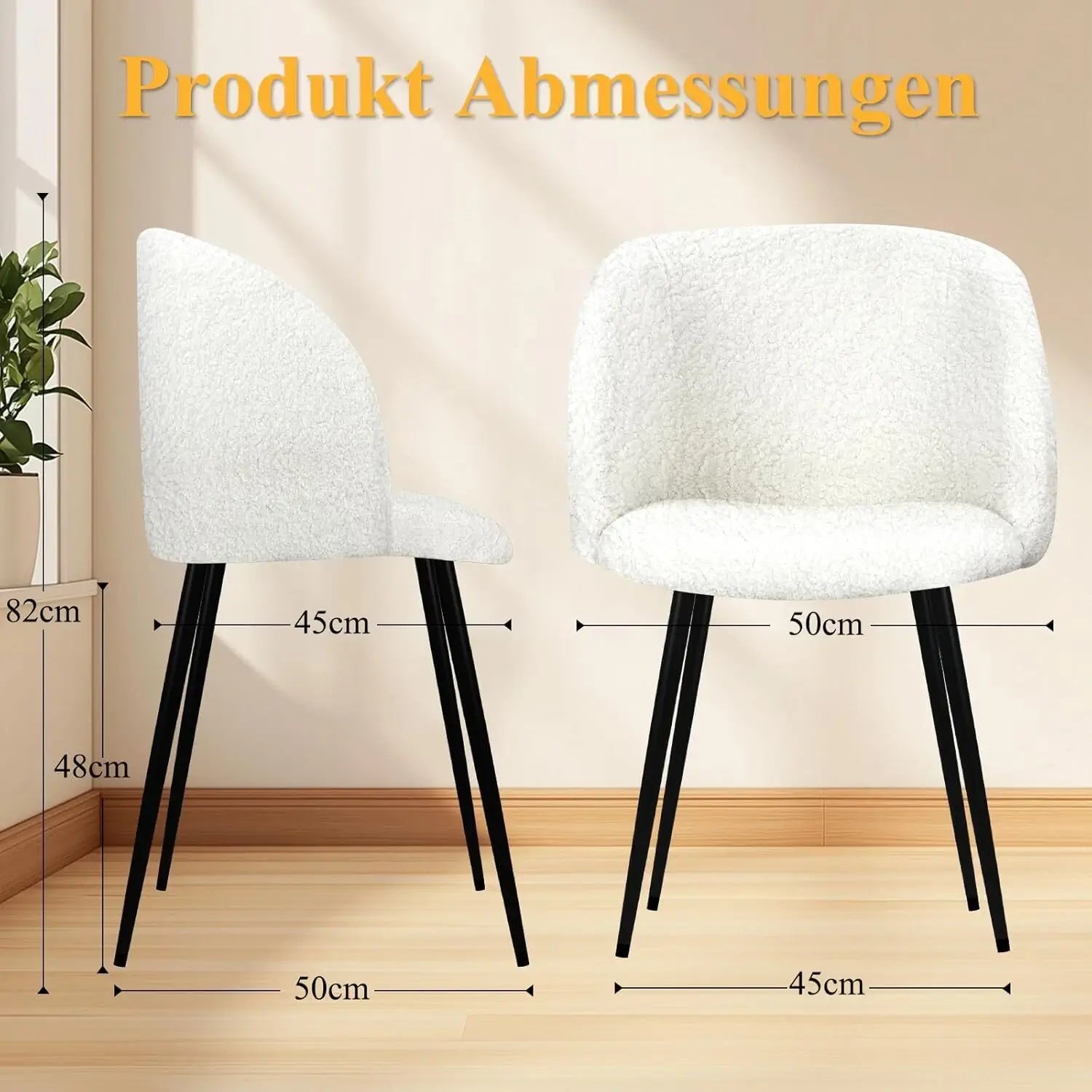 2 elegante Küchenstühle im Retro-Stil