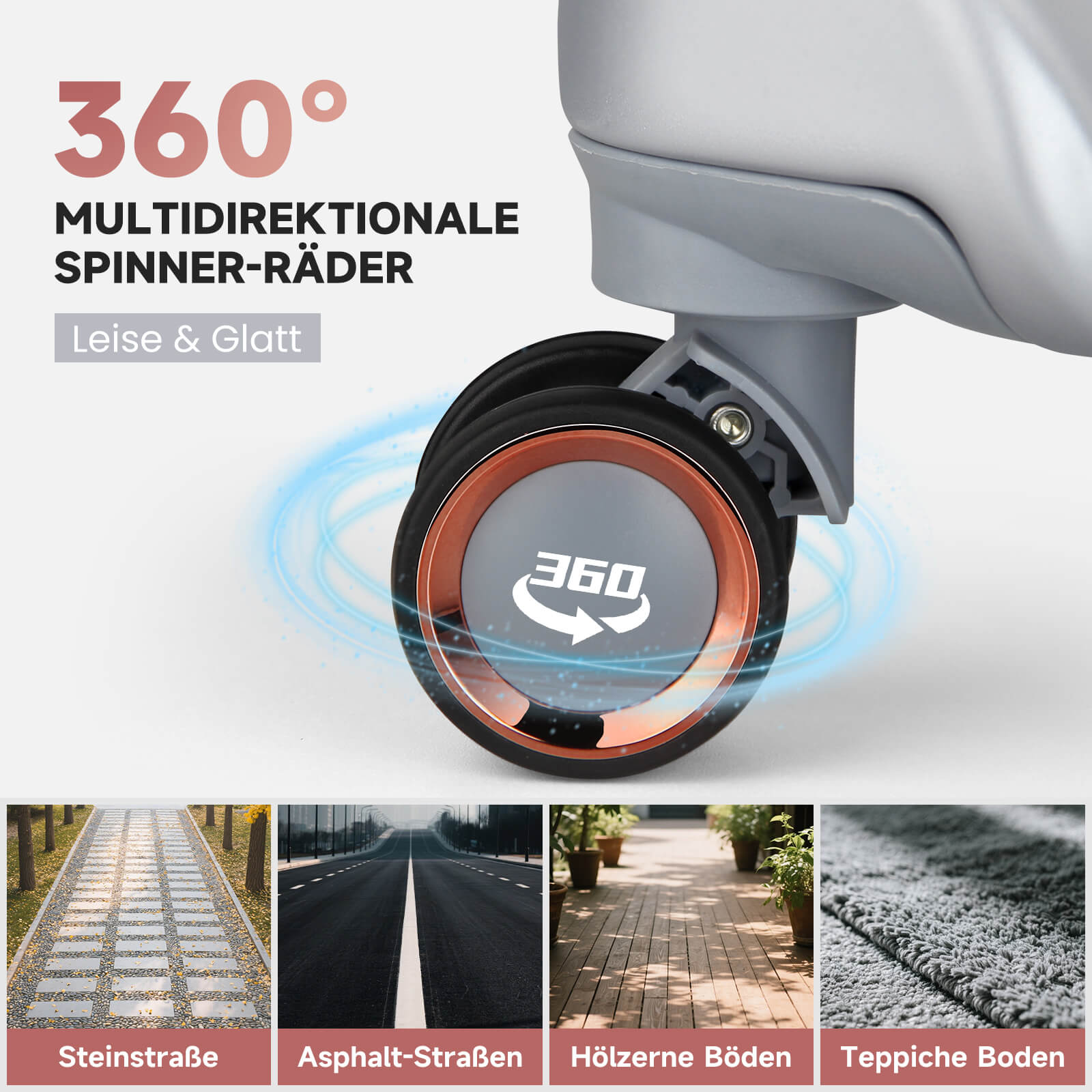 HOMELUX 3-teiliges Hartschalen Kofferset ABS Leicht Reisekoffer Trolley Rollkoffer Set M-L-XL