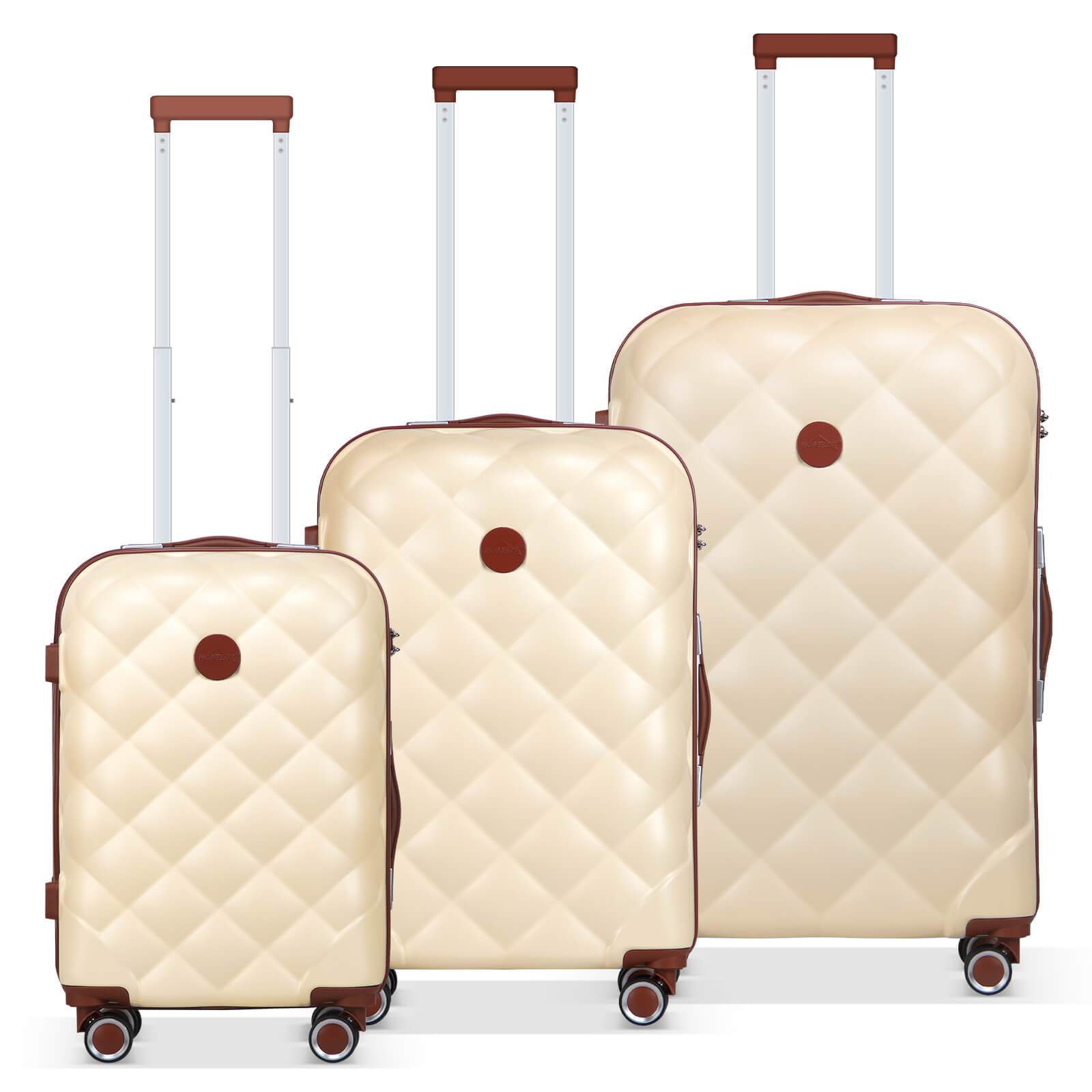 HOMELUX 3-teiliges Hartschalen Kofferset ABS Leicht Reisekoffer Trolley Rollkoffer Set M-L-XL