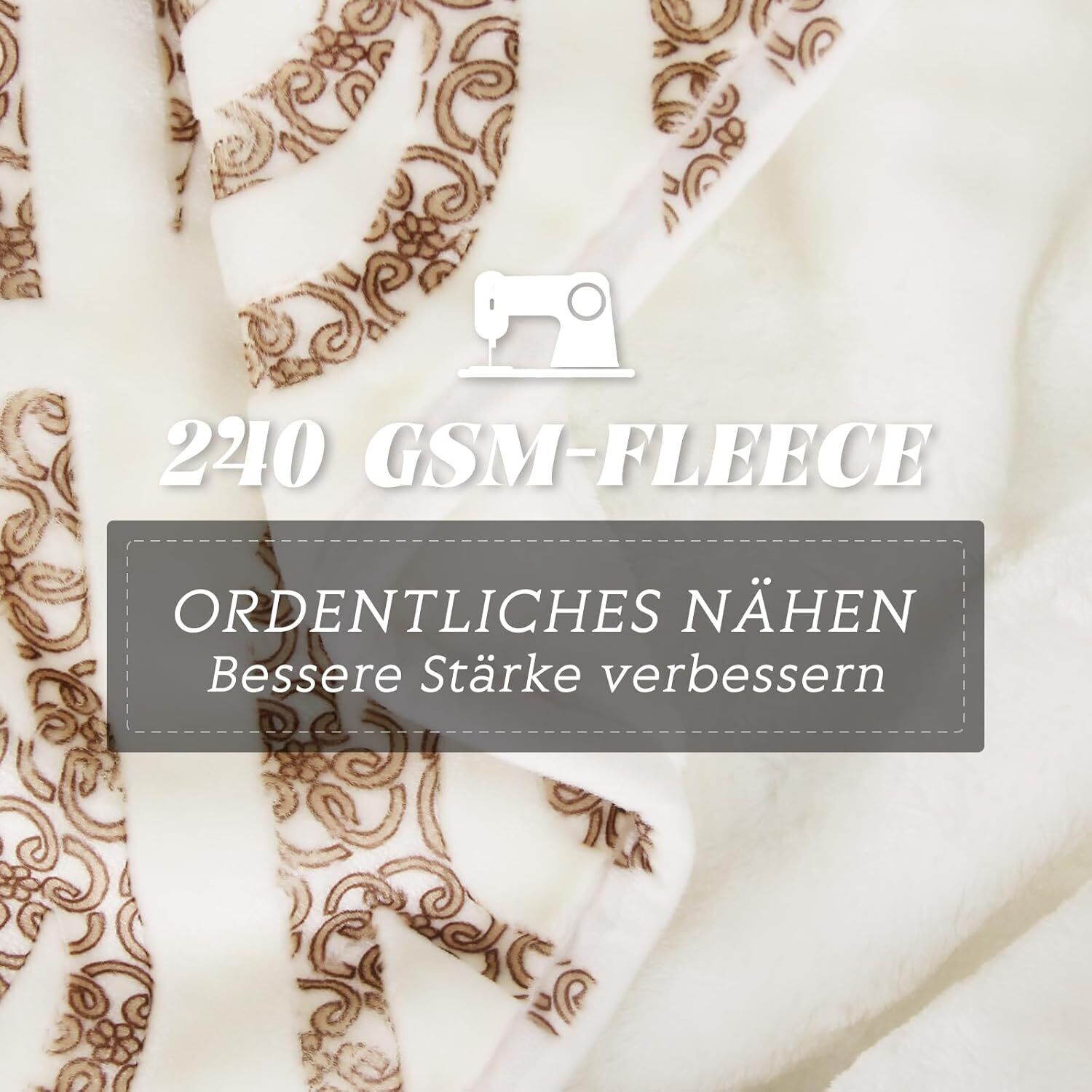 Weiche Heimat-Fleece Bettdecke, Flauschig, 200x240cm