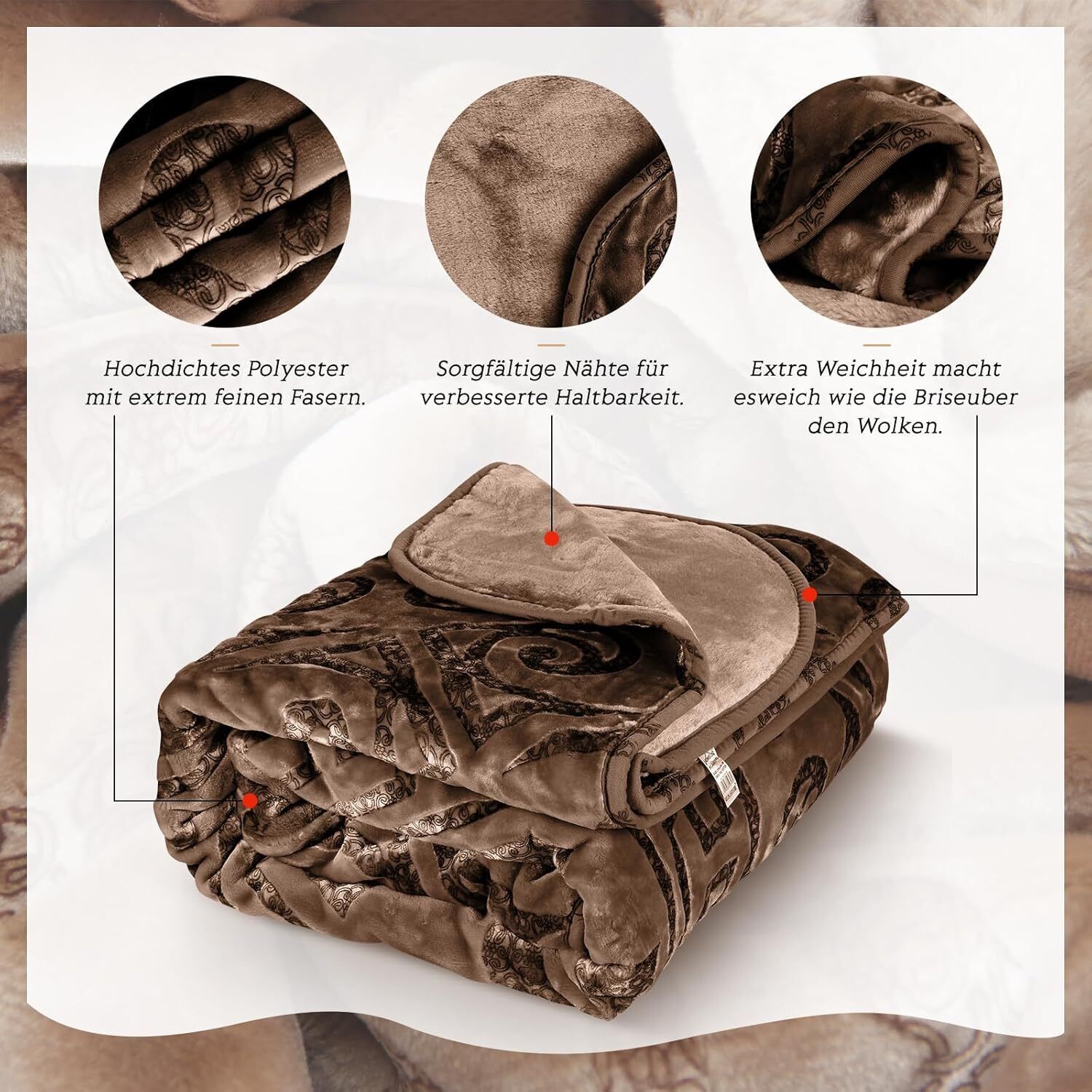 Sanftes Flauschiges Bett-Wohndecke, Heimat-Fleece, 200x240cm