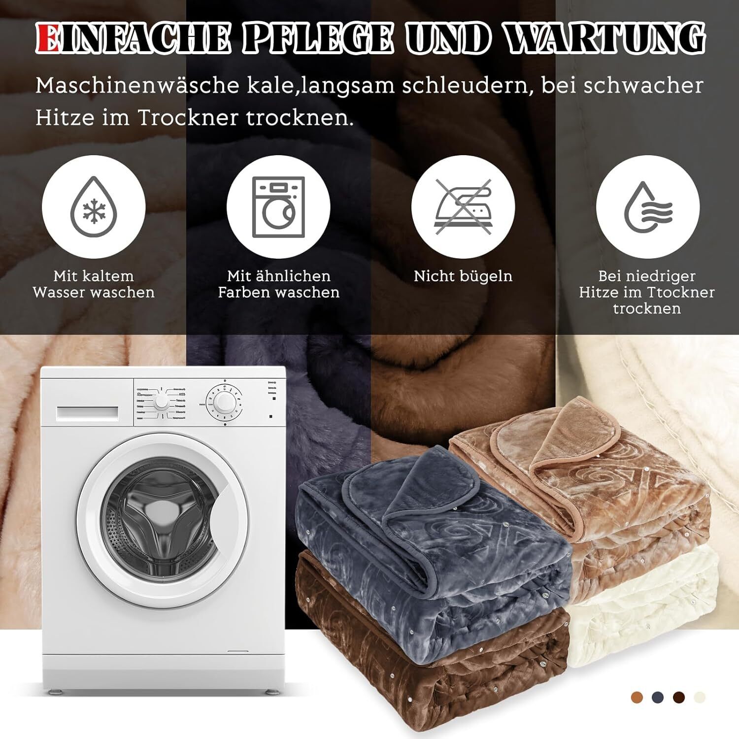 Wohndecke Flauschig, Heimat-Fleece Bettdecke, 200x240cm