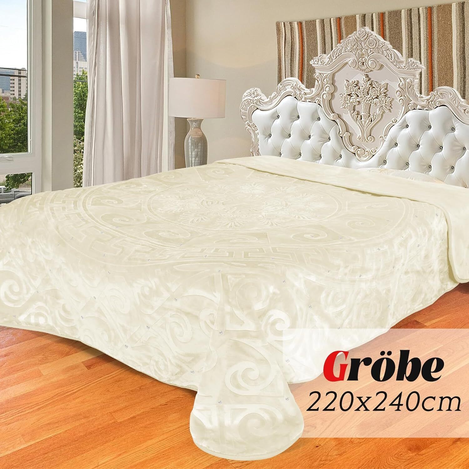 Flauschige Heimat-Fleece Bett-Wohndecke, Sanft, 200x240cm